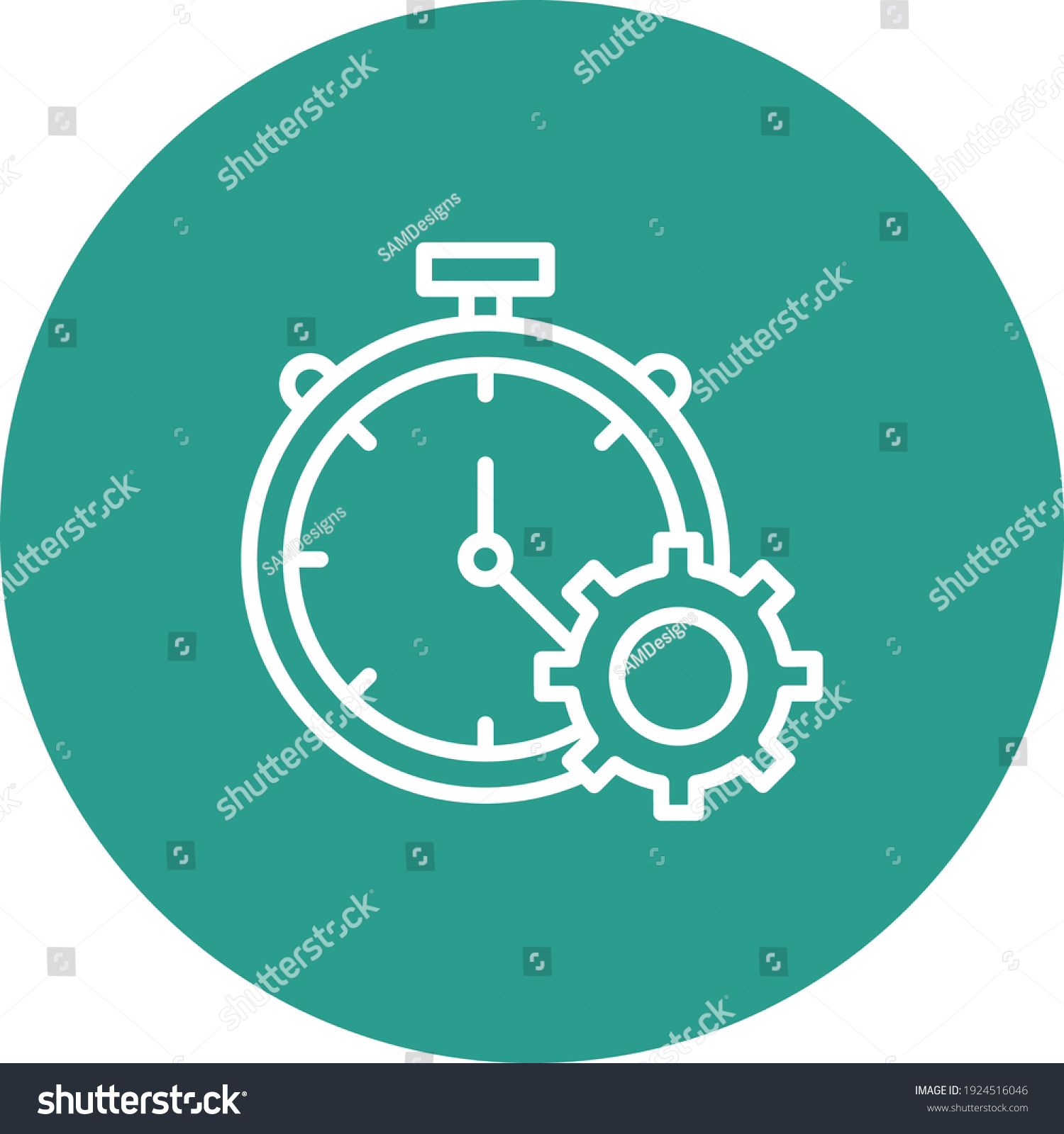Productivity Settings Timer Icon Vector Image Stock Vector (Royalty ...