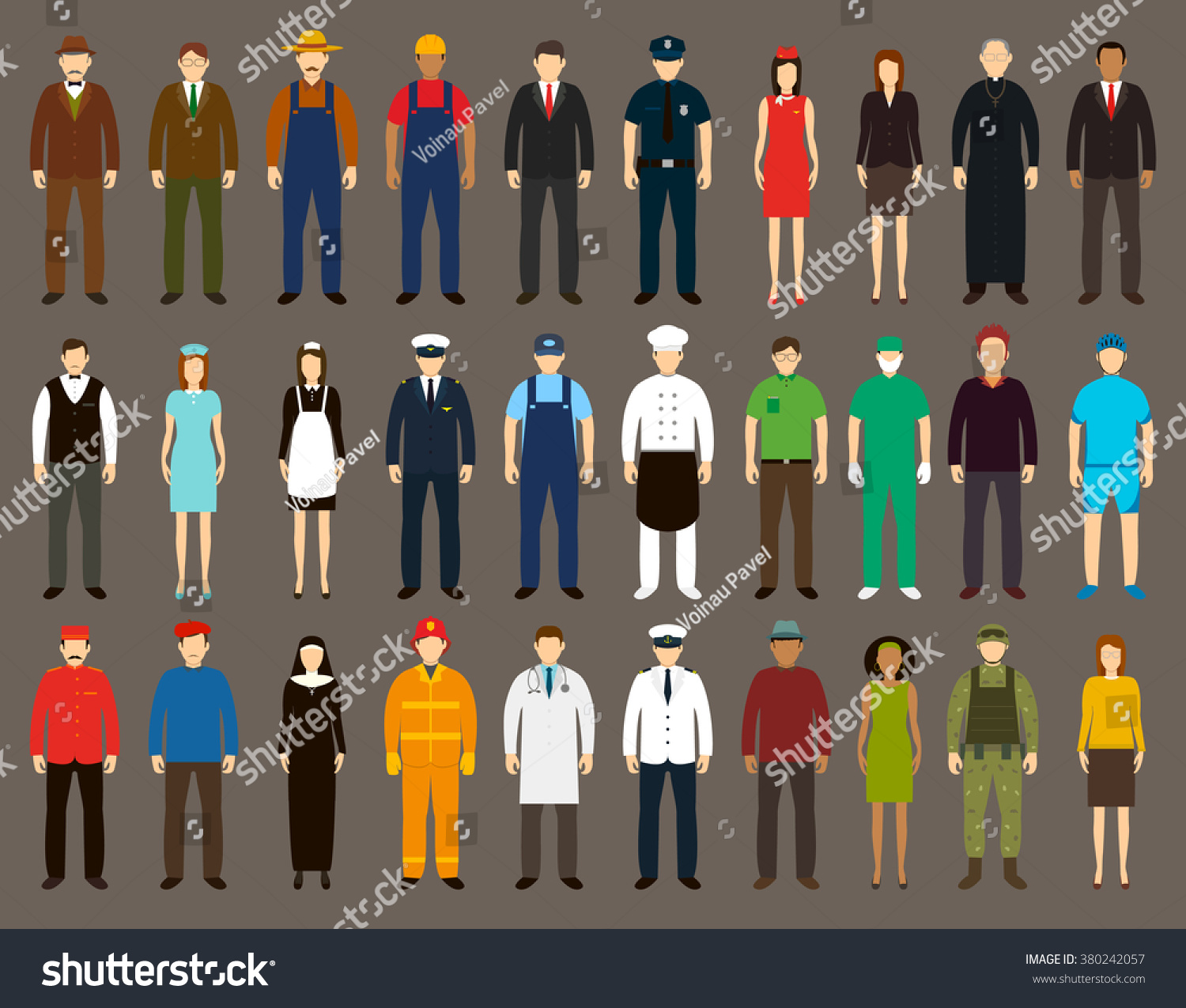 Profession People Set. Vector Illustrations - 380242057 : Shutterstock
