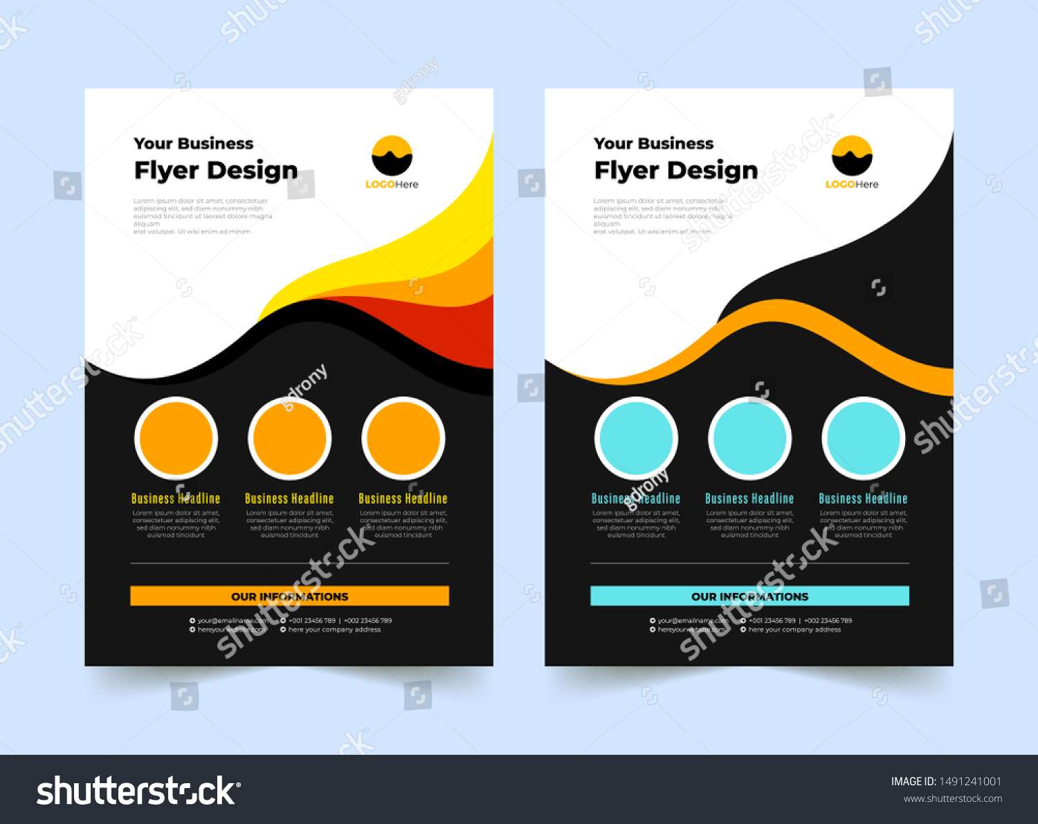 Professional Creative Flyer Design Template All Stock Vector Royalty Free 1491241001