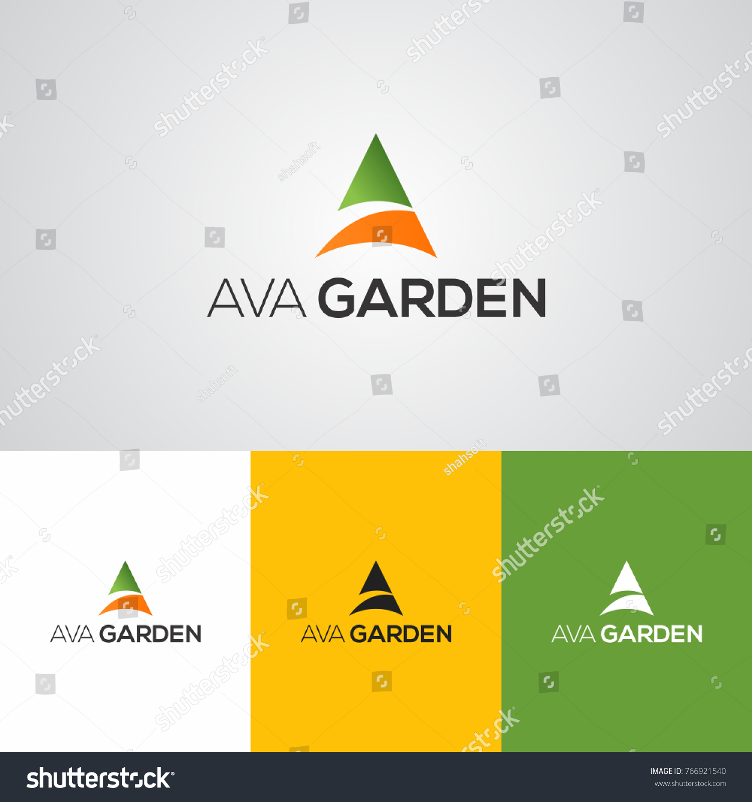 Professional Ava Garden Logo Design Template Stock Vector 766921540