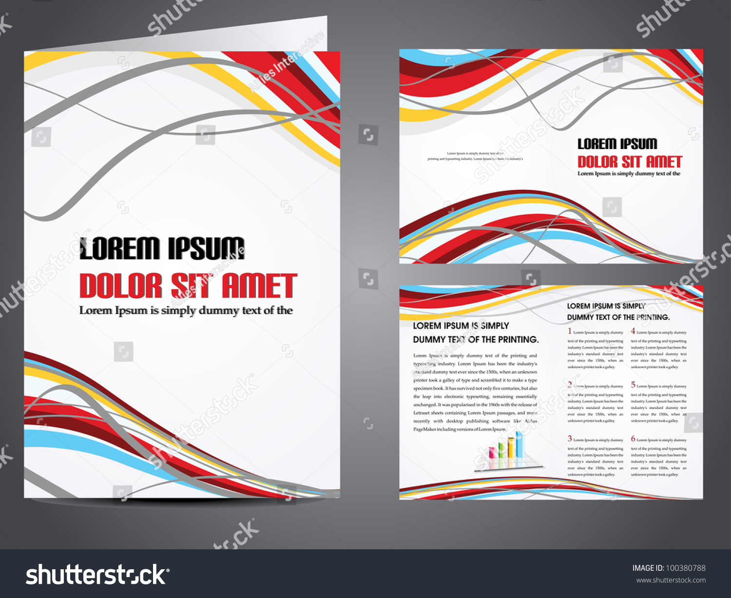 Professional Business Catalog Template Corporate Brochure Stock Vector 100380788 Shutterstock Business Catalog Template