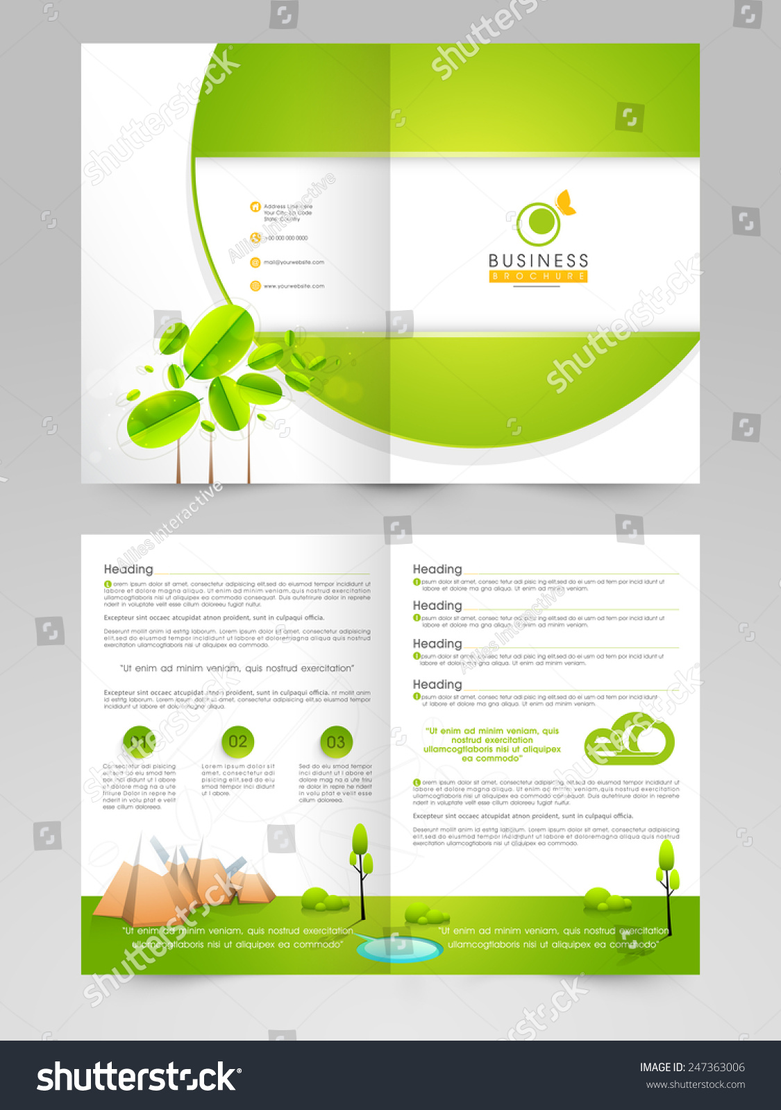 Professional Business 23 Page Flyer Template Stock Vector (Royalty In 2 Page Flyer Template