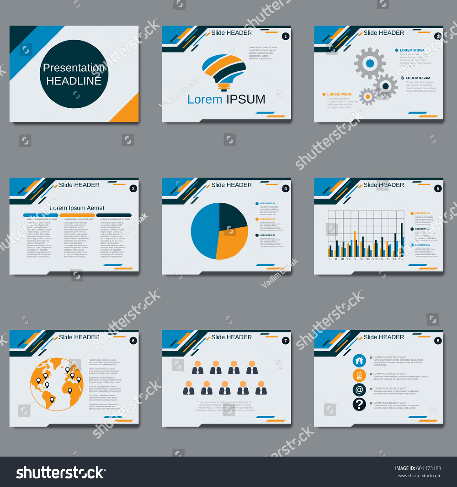 Professional Business Presentation Slide Show Vector Stock Vector 601473188 Shutterstock Cut Pro Photo Slideshow Template Free