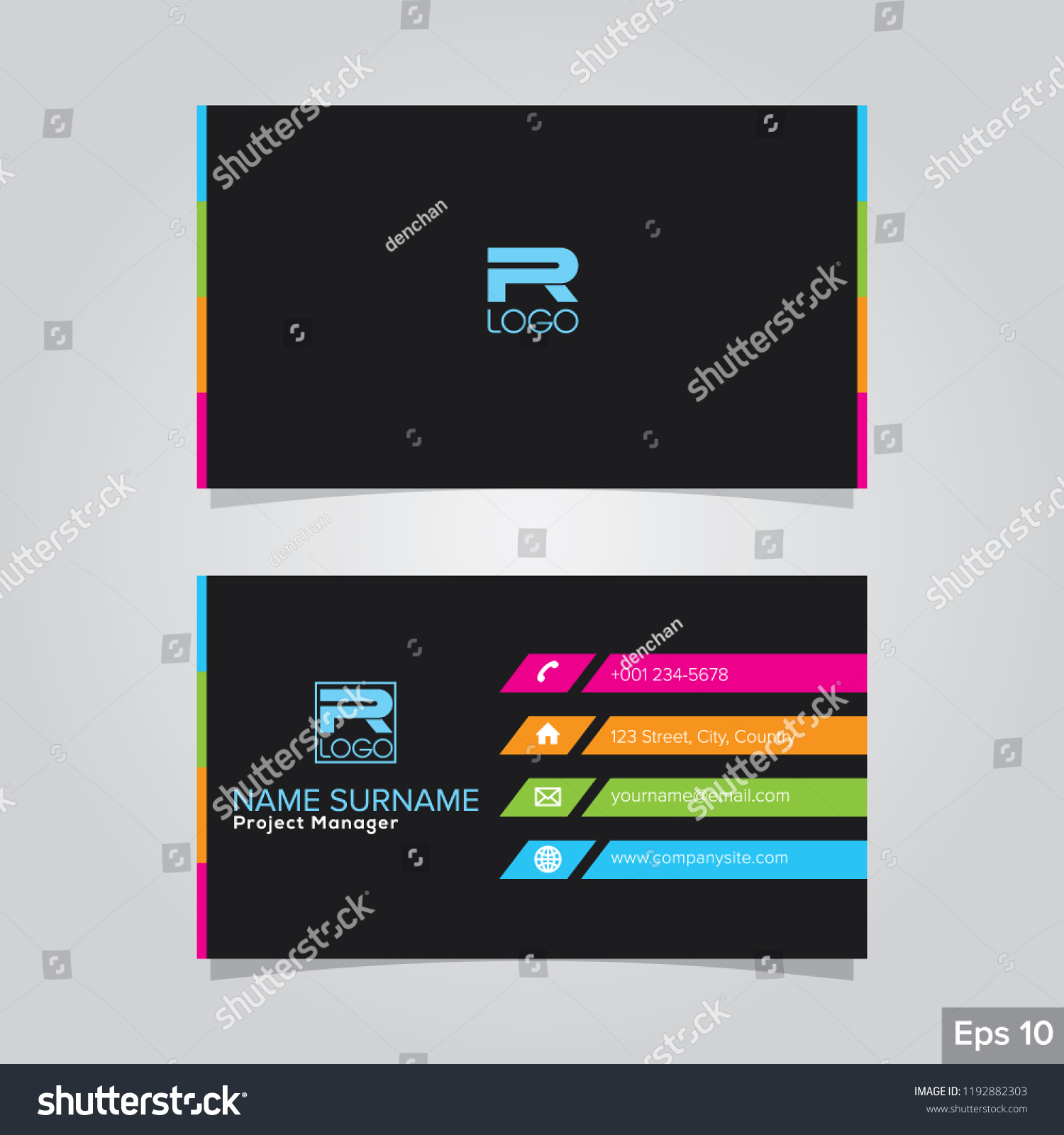 Professional Card Name Design Background Templates Stock Vector Royalty Free 1193