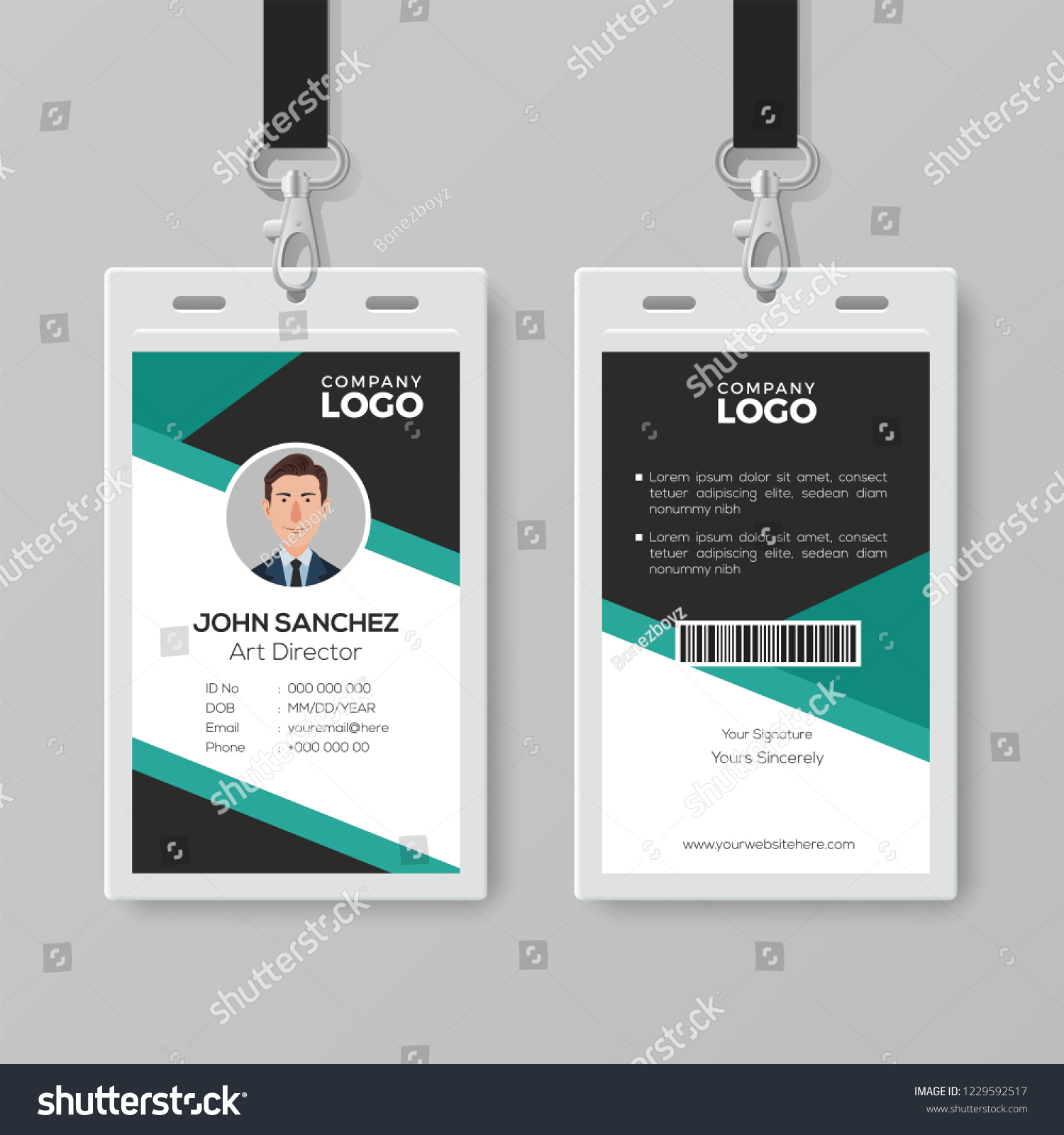 professional-id-card-design-template-stock-vektor-royaltyfri-1229592517