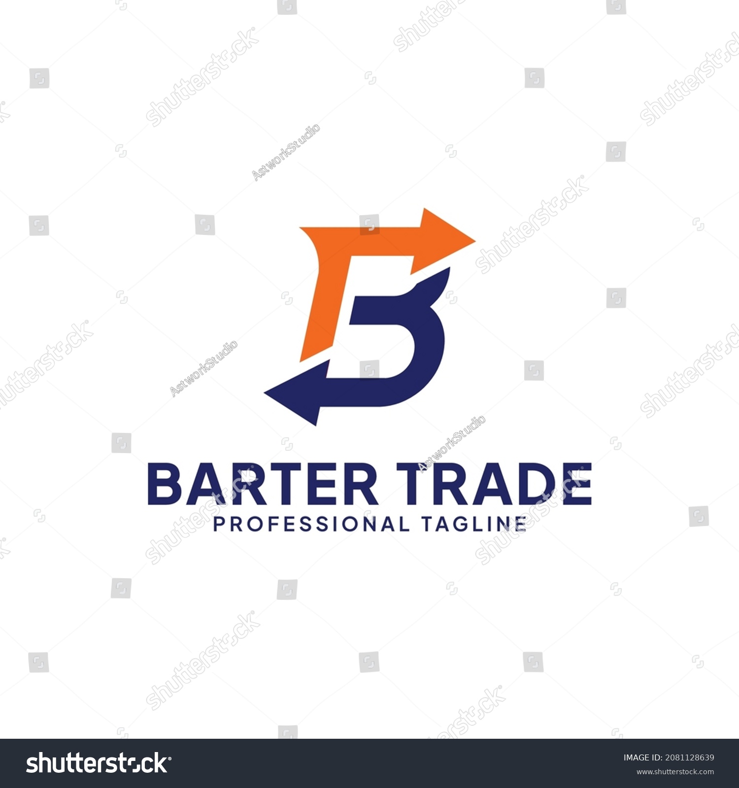 Professional Letter B Logo Barter Trade: เวกเตอร์สต็อก (ปลอดค่า ...