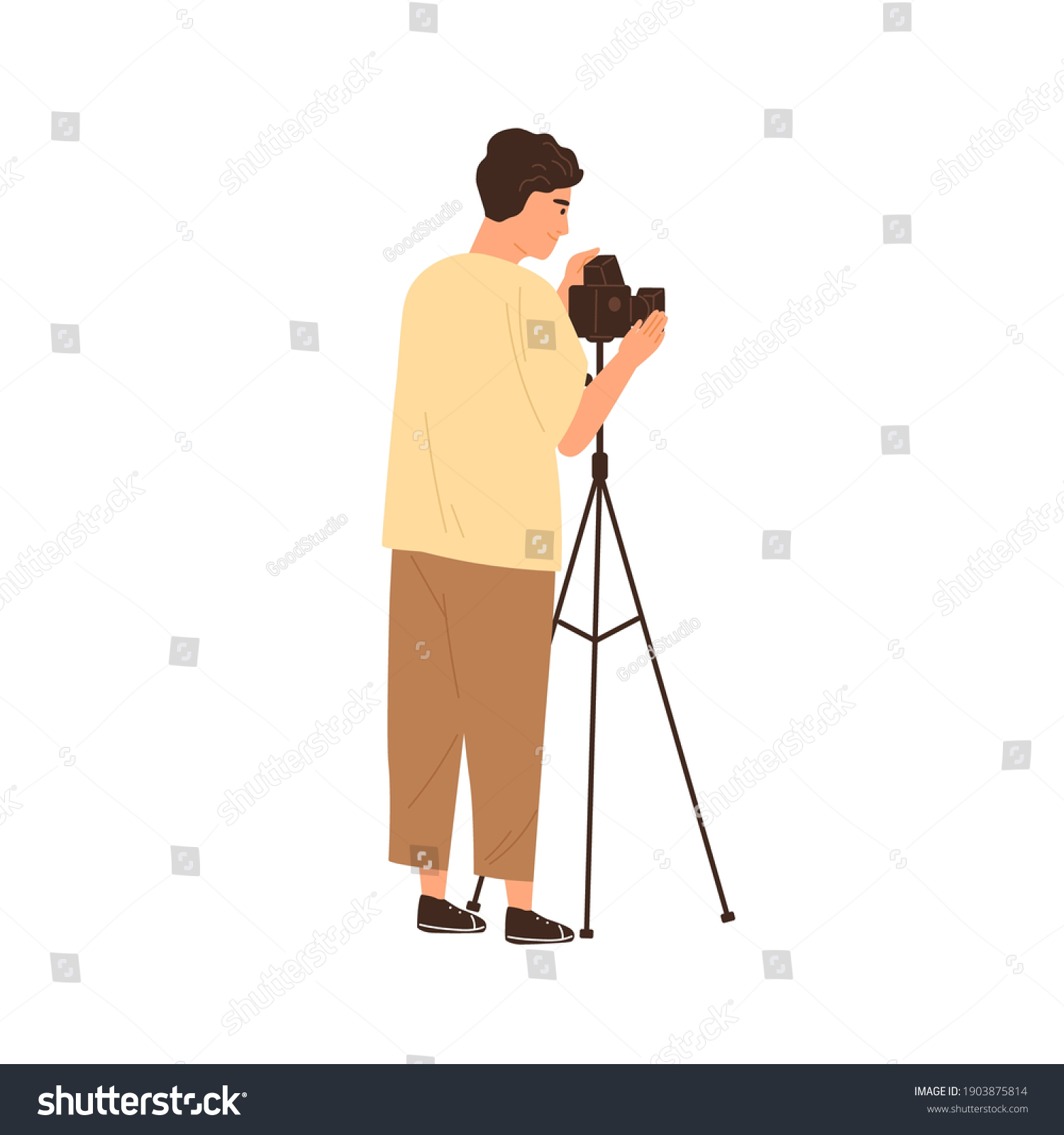 カメラマン 後ろ姿 のイラスト素材 画像 ベクター画像 Shutterstock