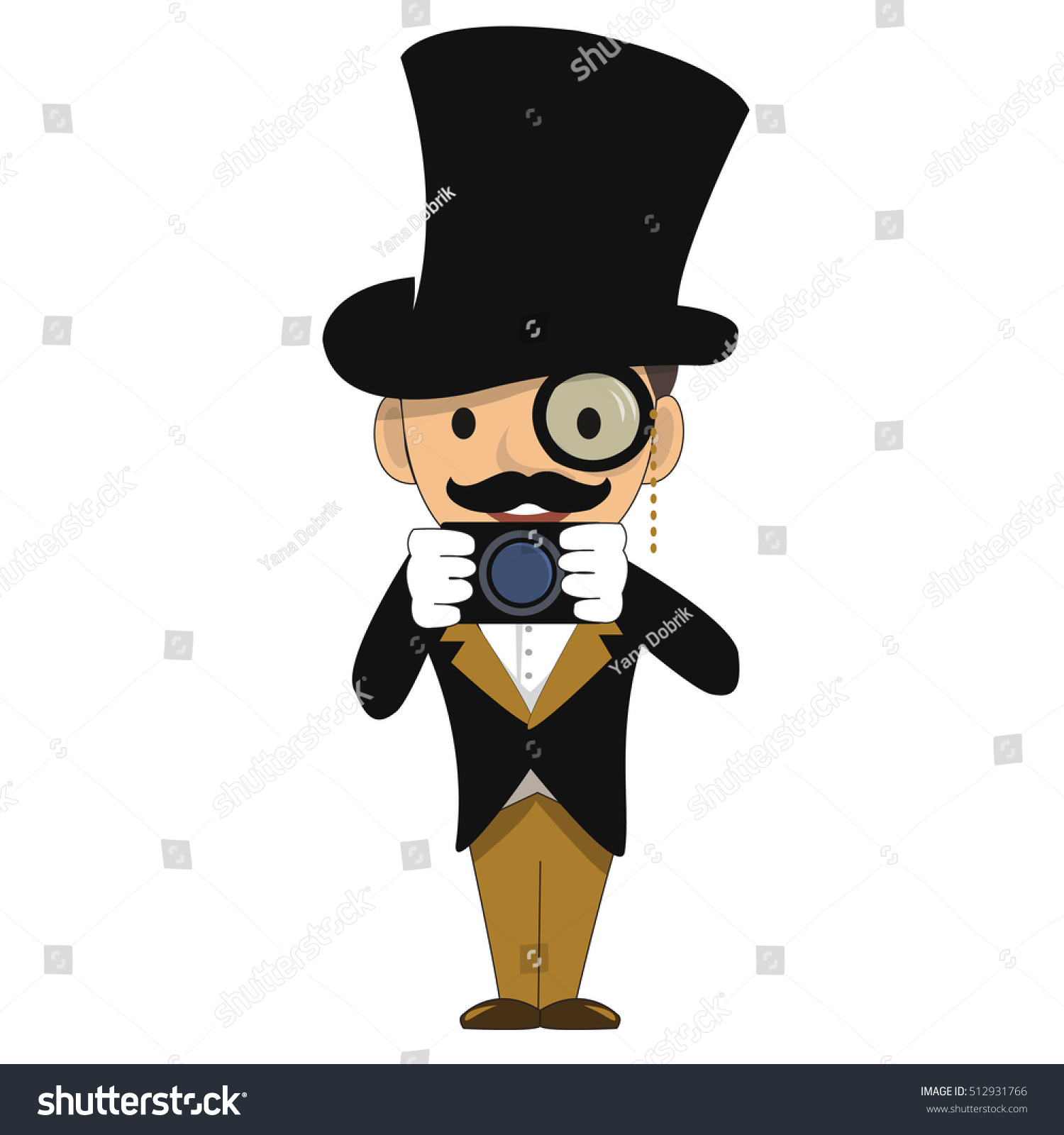 Professional Man Photographer Paparazzi Color Vector Stock Vector ...