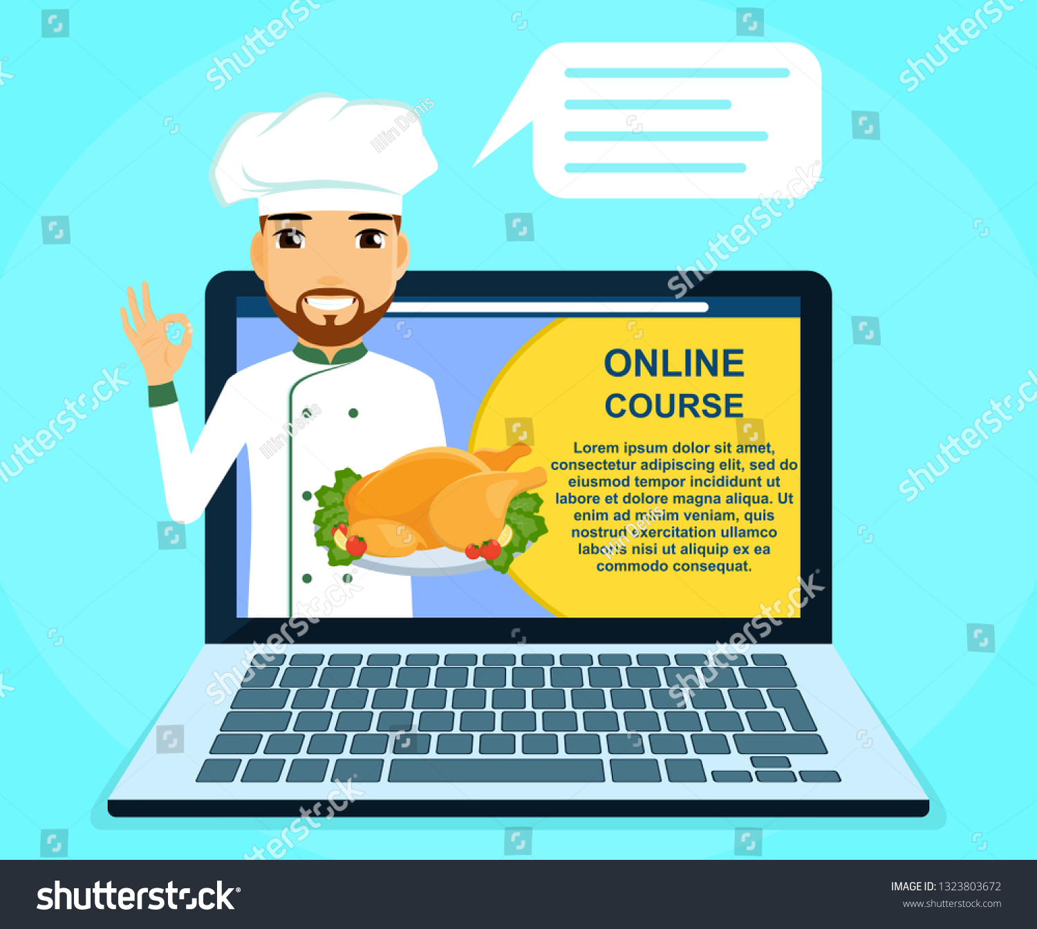 Professional Online Courses Culinary Skills Chef Stock Vector (Royalty  Free) 1323803672