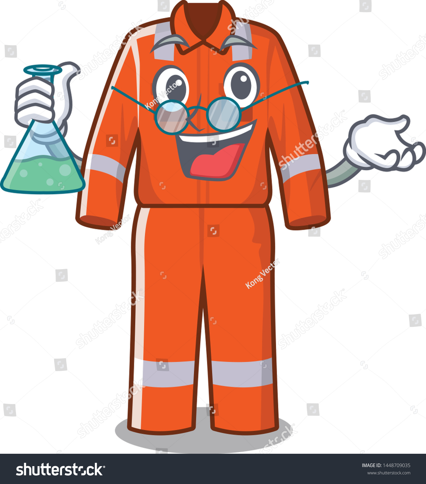 Professor Working Overalls Isolated Mascot Stock Vector Royalty Free Stock Vector Professor Working Overalls Isolated In The Mascot 1448709035