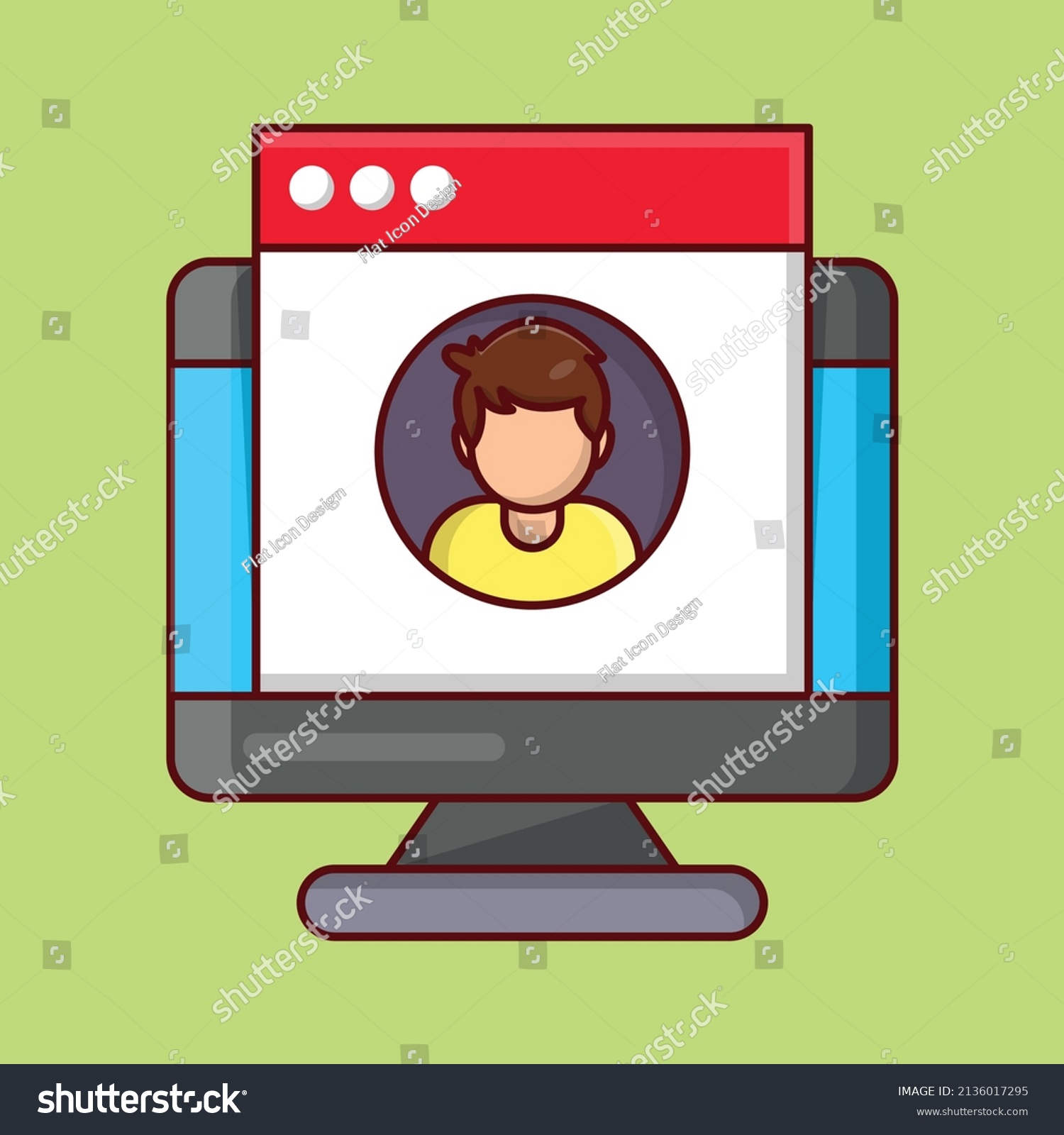 Profile Vector Illustration On Transparent Background Stock Vector