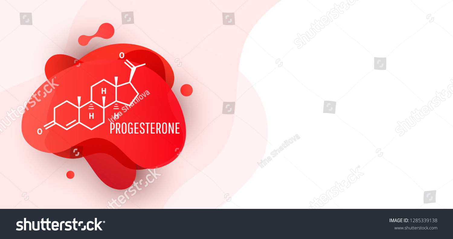 Progesterone Female Sex Hormone Molecule Isolated Stock Vector Royalty Free 1285339138 6550