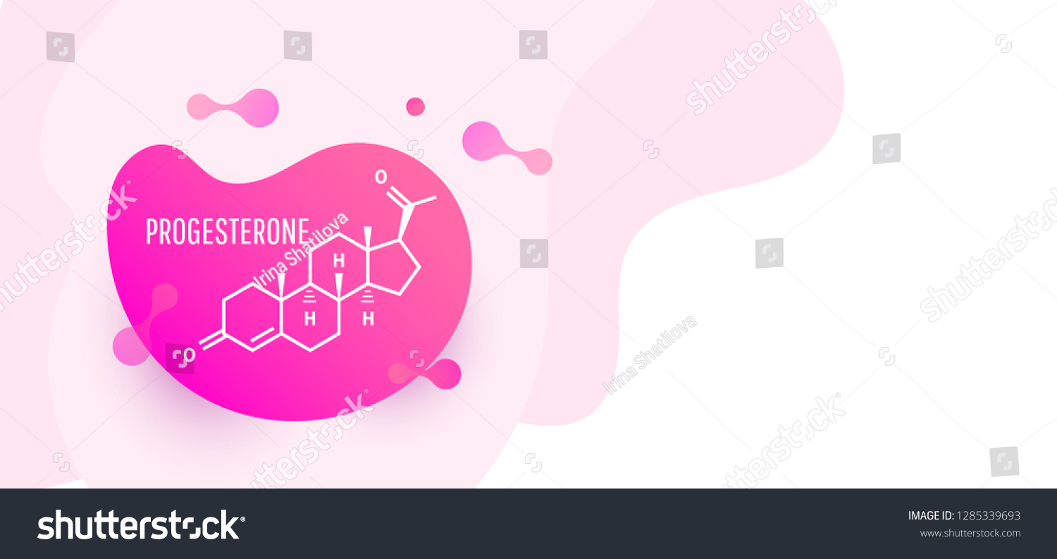 Progesterone Female Sex Hormone Molecule Isolated Stock Vector Royalty Free 1285339693 0538