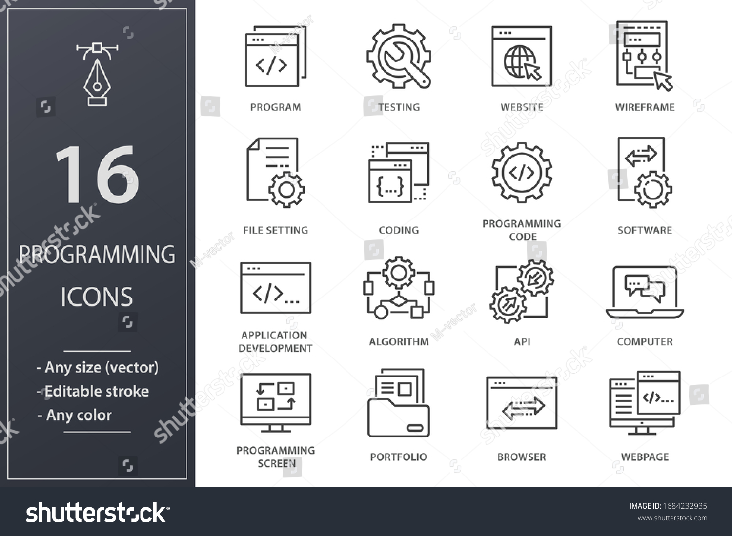 76,578 Coding outline icon Images, Stock Photos & Vectors | Shutterstock