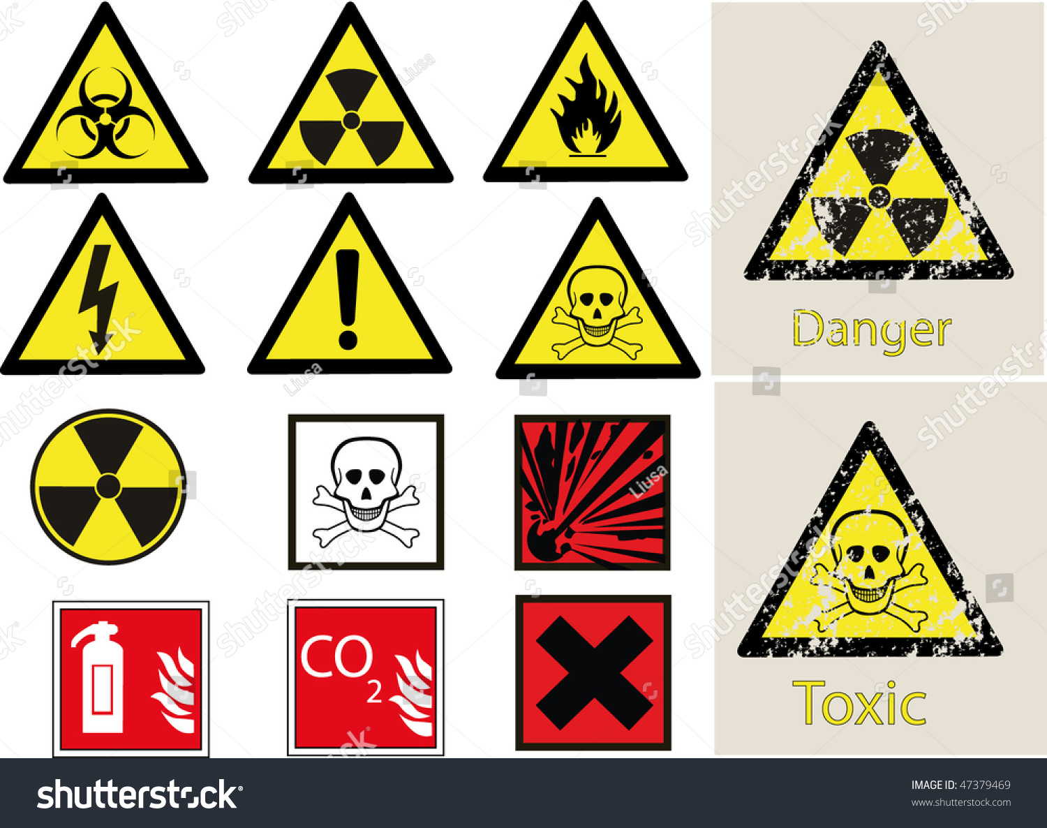 Prohibiting Signs Stock Vector Illustration 47379469 : Shutterstock