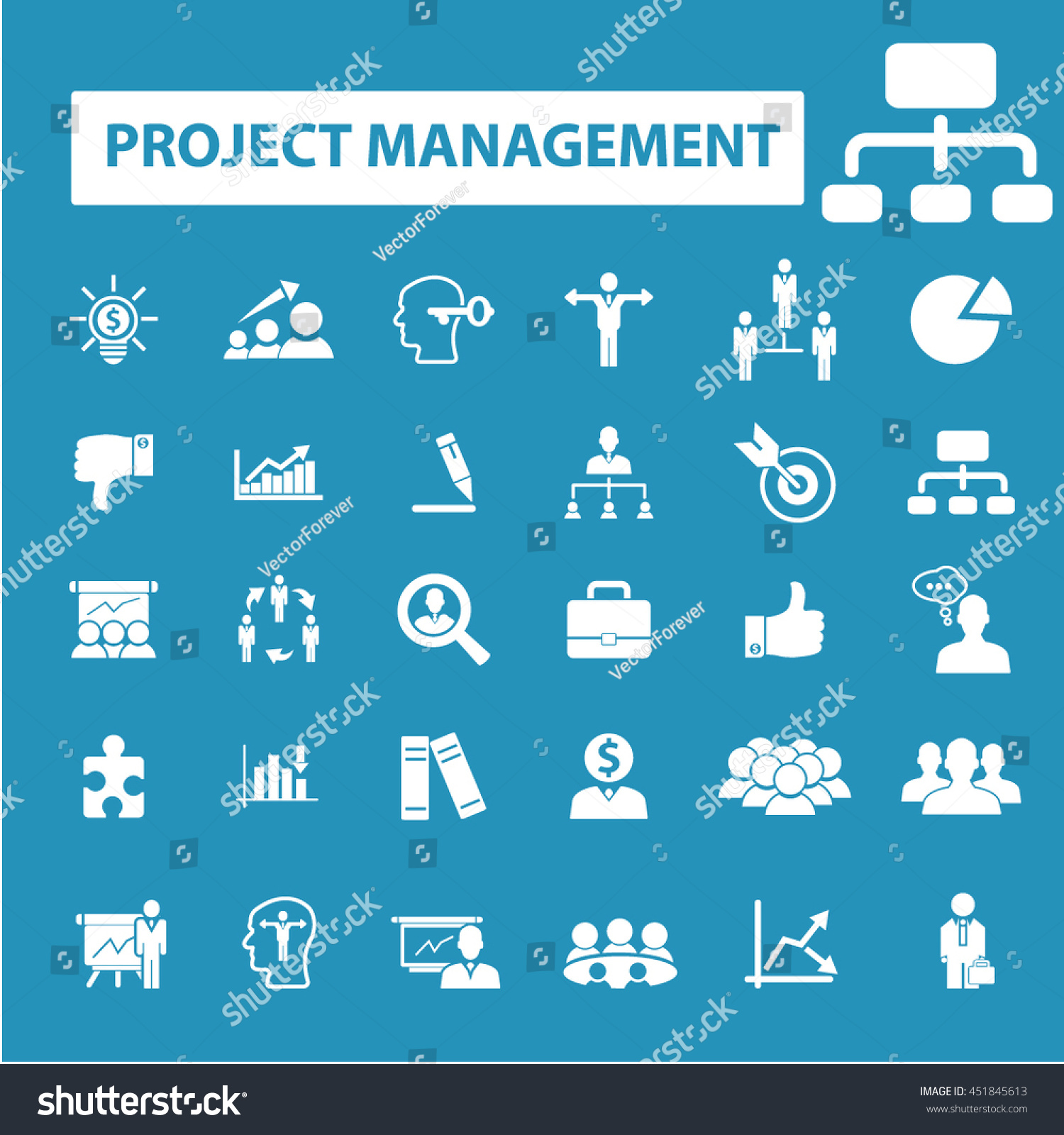 Project Management Icons — Stock Vector © Macrovector