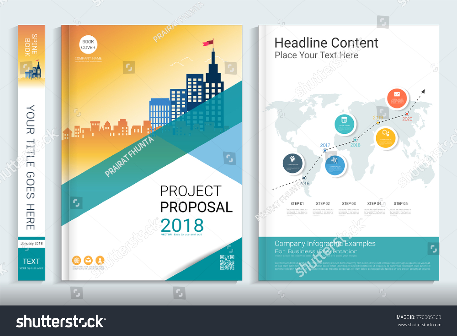 project proposal template presentation infographics elements stock project proposal template presentation infographics elements stock, Presentation templates