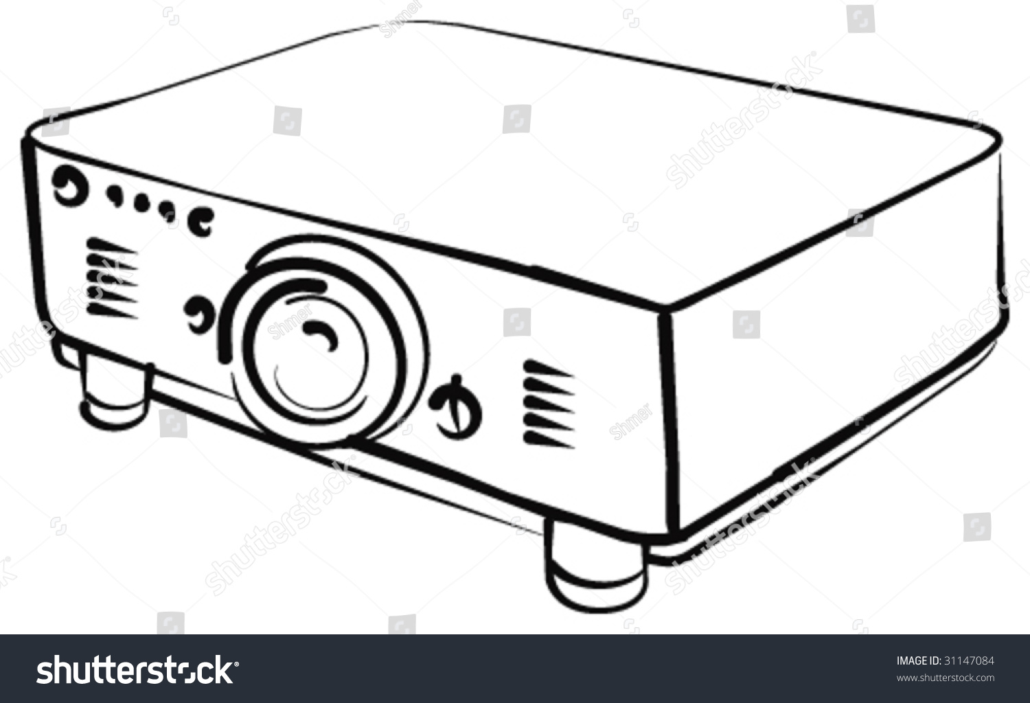 Projector Stock Vector Illustration 31147084 : Shutterstock