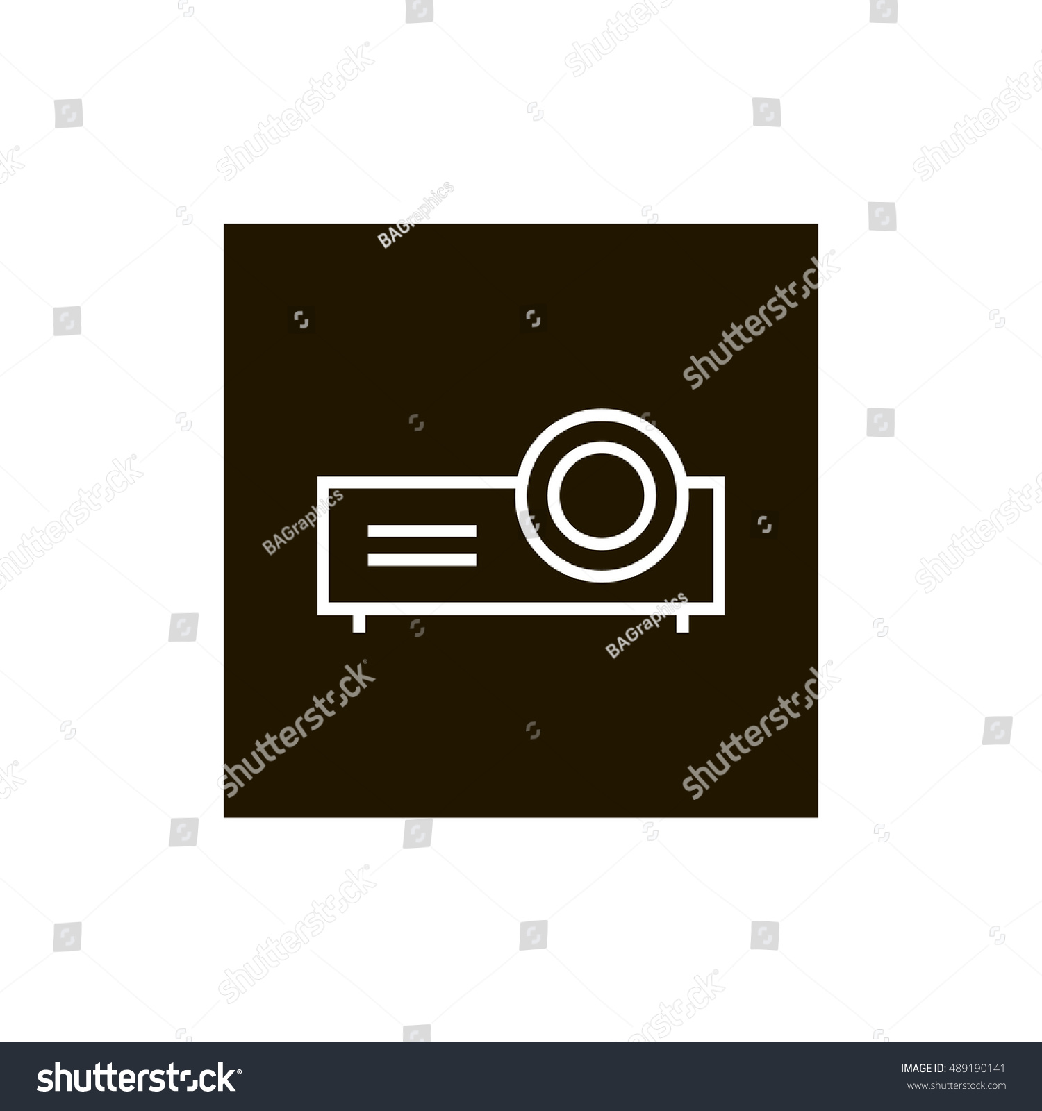SVG of Projector icon vector, clip art. Also useful as logo, square app icon, web element, symbol, graphic image, silhouette and illustration. Compatible with ai, cdr, jpg, png, svg, pdf, ico and eps. svg