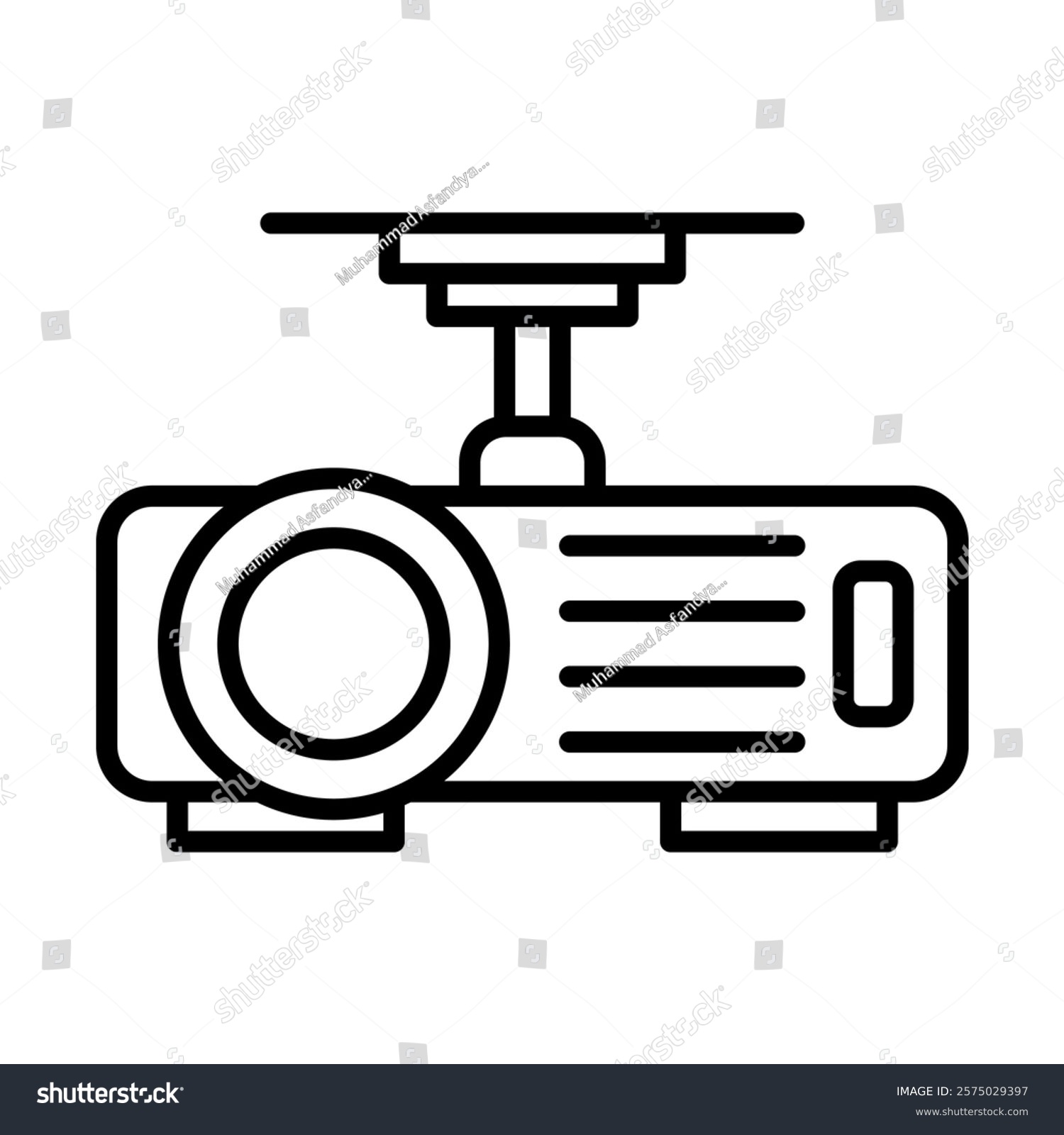 recommend clip art: Projector Vector Line Icon Design