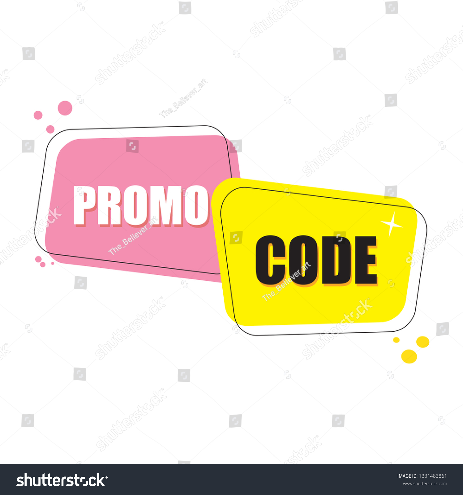 Promo Code Coupon Code Flat Vector Stock Vector Royalty Free