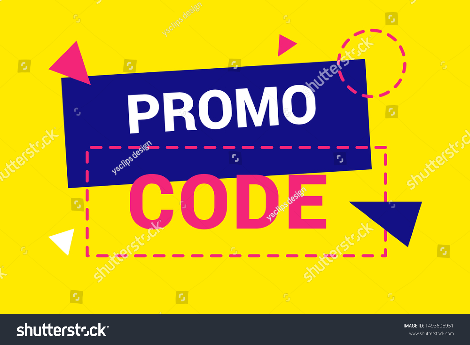 Download Promo Code Coupon Code Flat Vector Stock Vector Royalty Free 1493606951