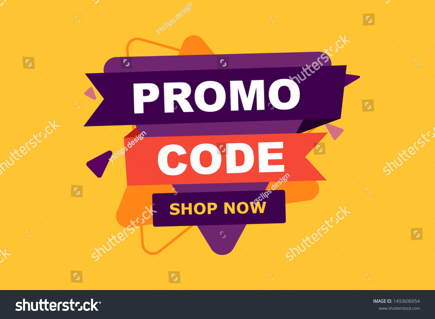 Download Promo Code Coupon Code Flat Vector Stock Vector Royalty Free 1493606954