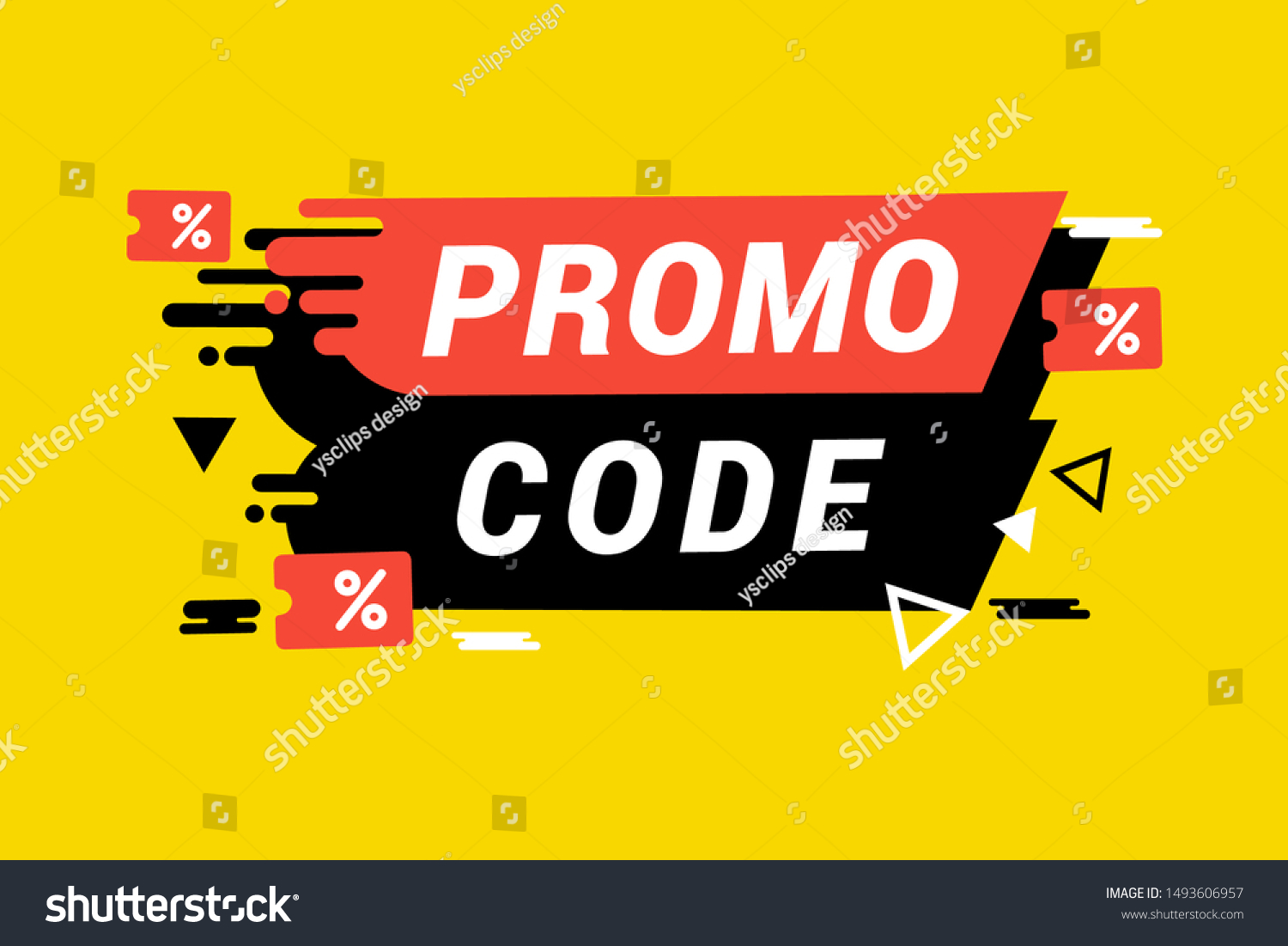 Download Promo Code Coupon Code Flat Vector Stock Vector Royalty Free 1493606957