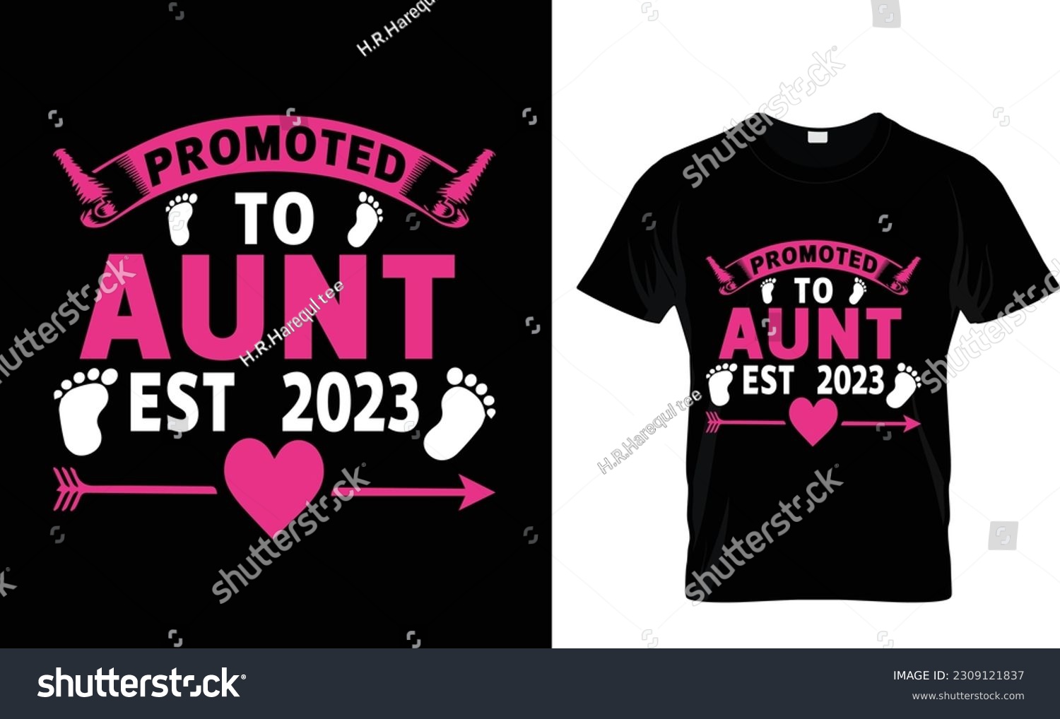 SVG of promoted to auntie Est 2023  t-shirt design  svg