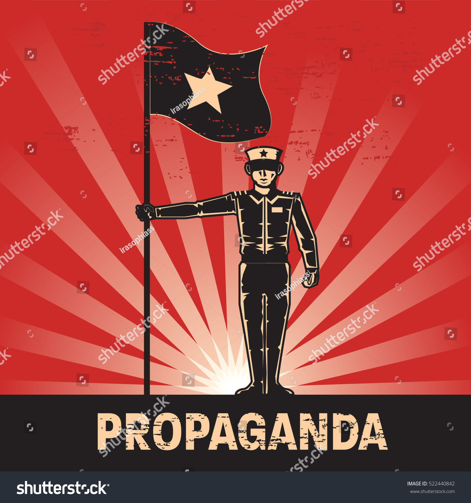 Propaganda Poster Template Stock Vector Illustration 522440842