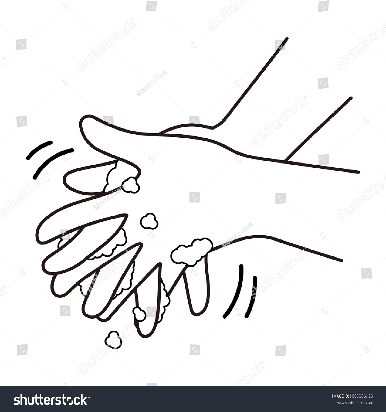 Proper Hand Washing Procedure 5 Wash Stock Vector Royalty Free 1683306925 Shutterstock 3262