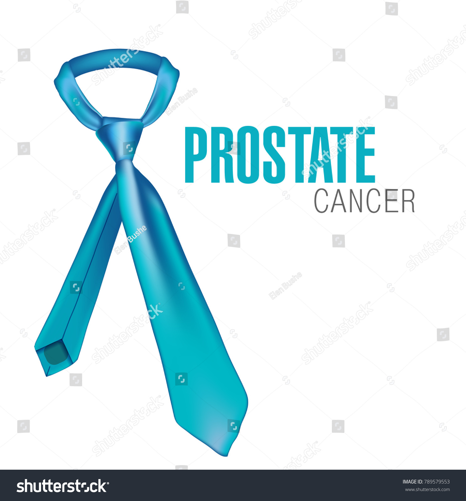 Prostate Cancer Awareness Ribbon Watercolor Blue Stock Vector Royalty Free 789579553 2947