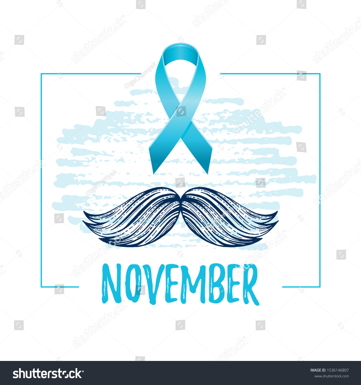 Prostate Cancer Awareness Ribbon Moustaches Men Stock Vector Royalty Free 1536146807 3765