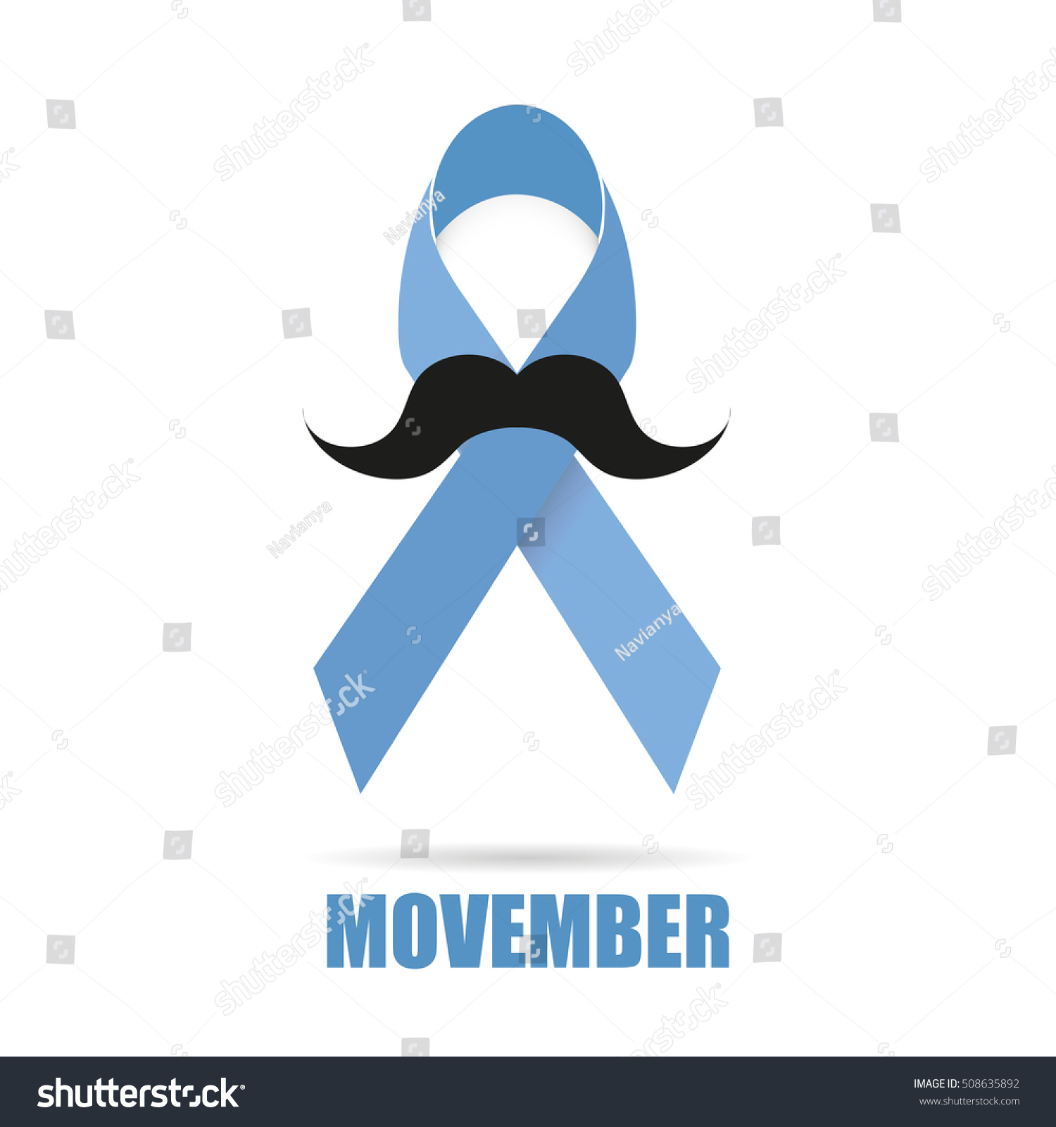 Prostate Cancer Ribbon Awareness November Light Stock Vector (Royalty ...