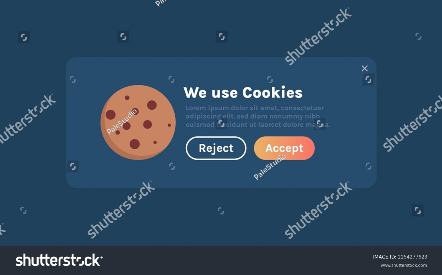 SVG of Protection of personal data information cookie and internet web page we use cookies policy concept flat vector illustration. svg