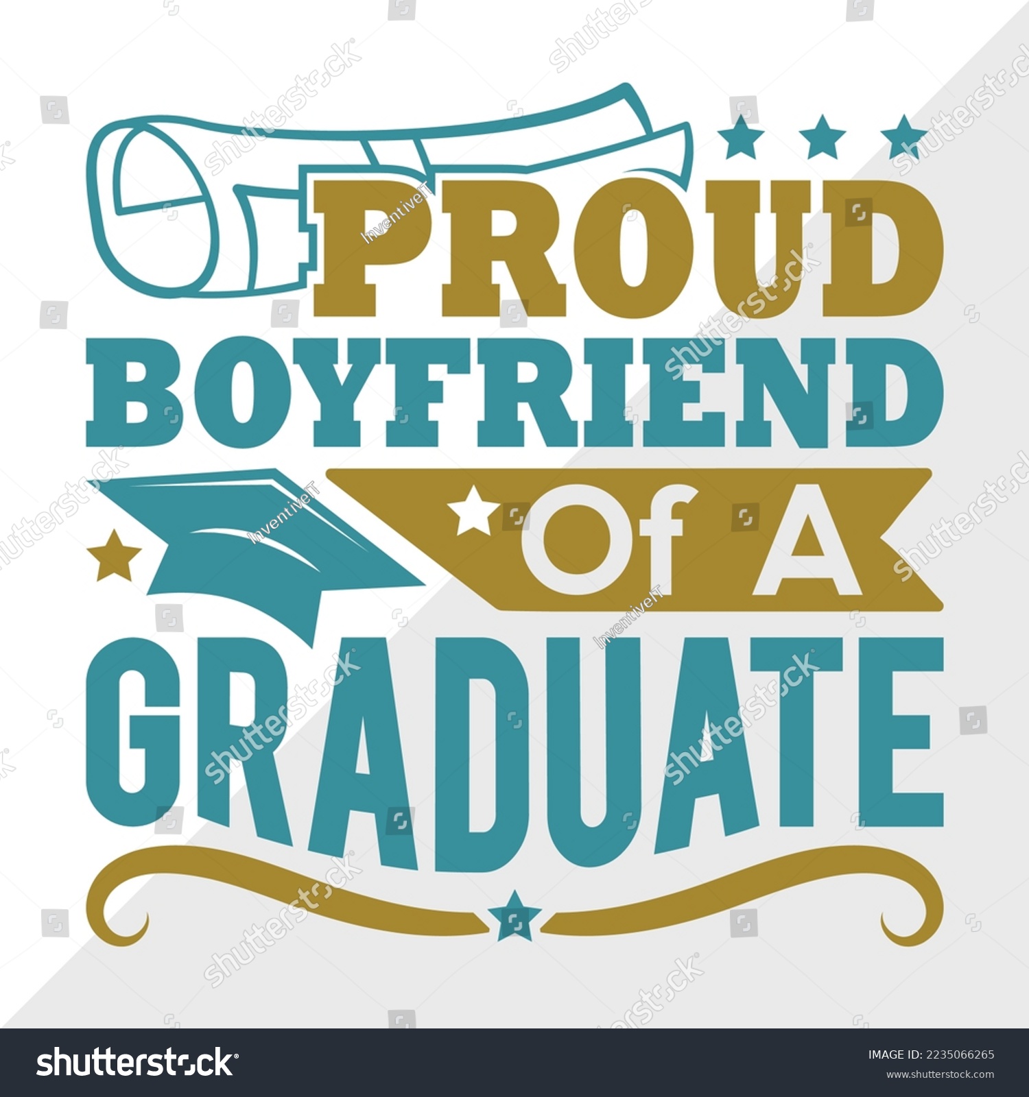 SVG of Proud Boyfriend Of A 2022 Graduate Svg Printable Vector Illustration svg