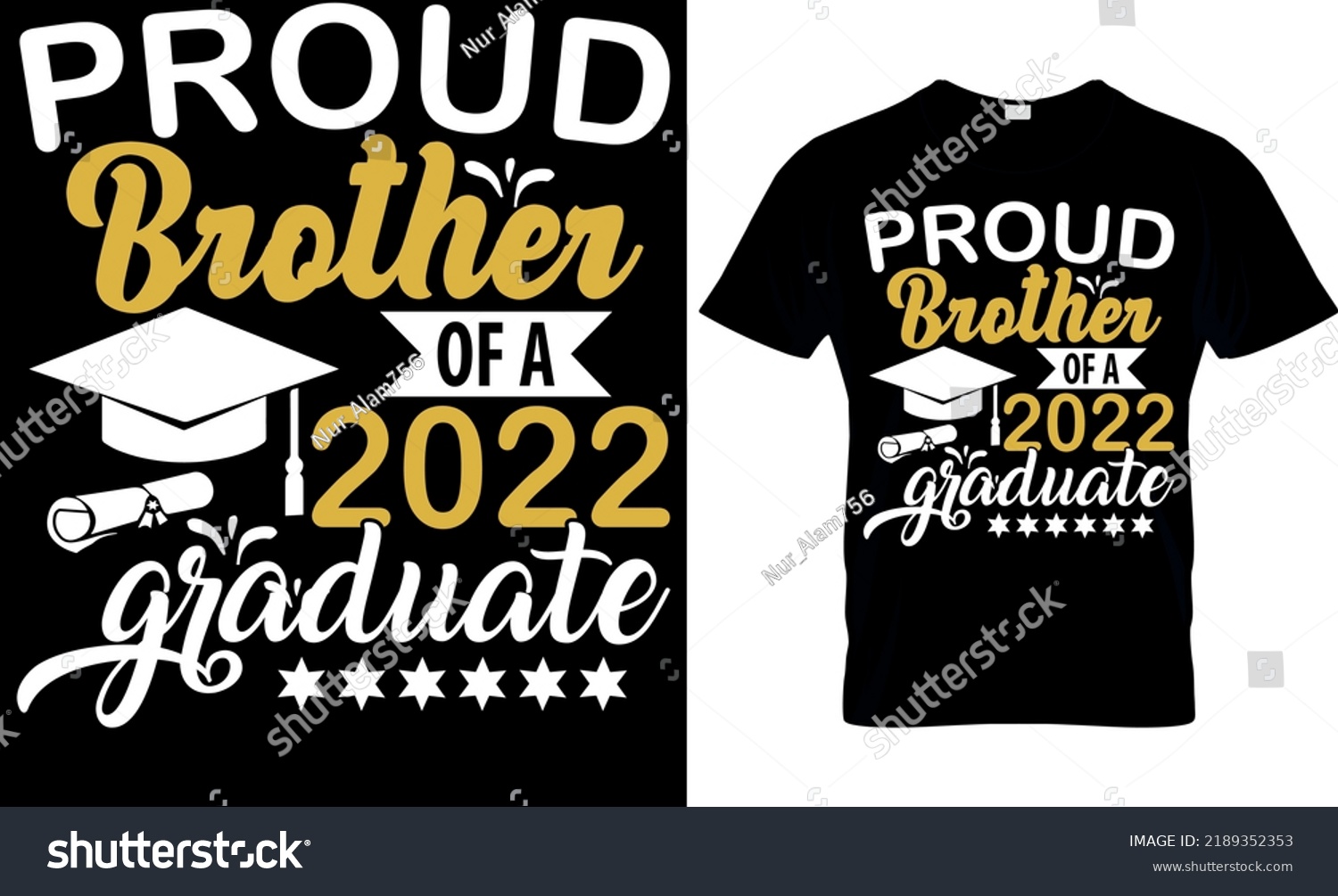 SVG of Proud Brother of a 2022 Graduate T-shirt high quality is a unique design. svg