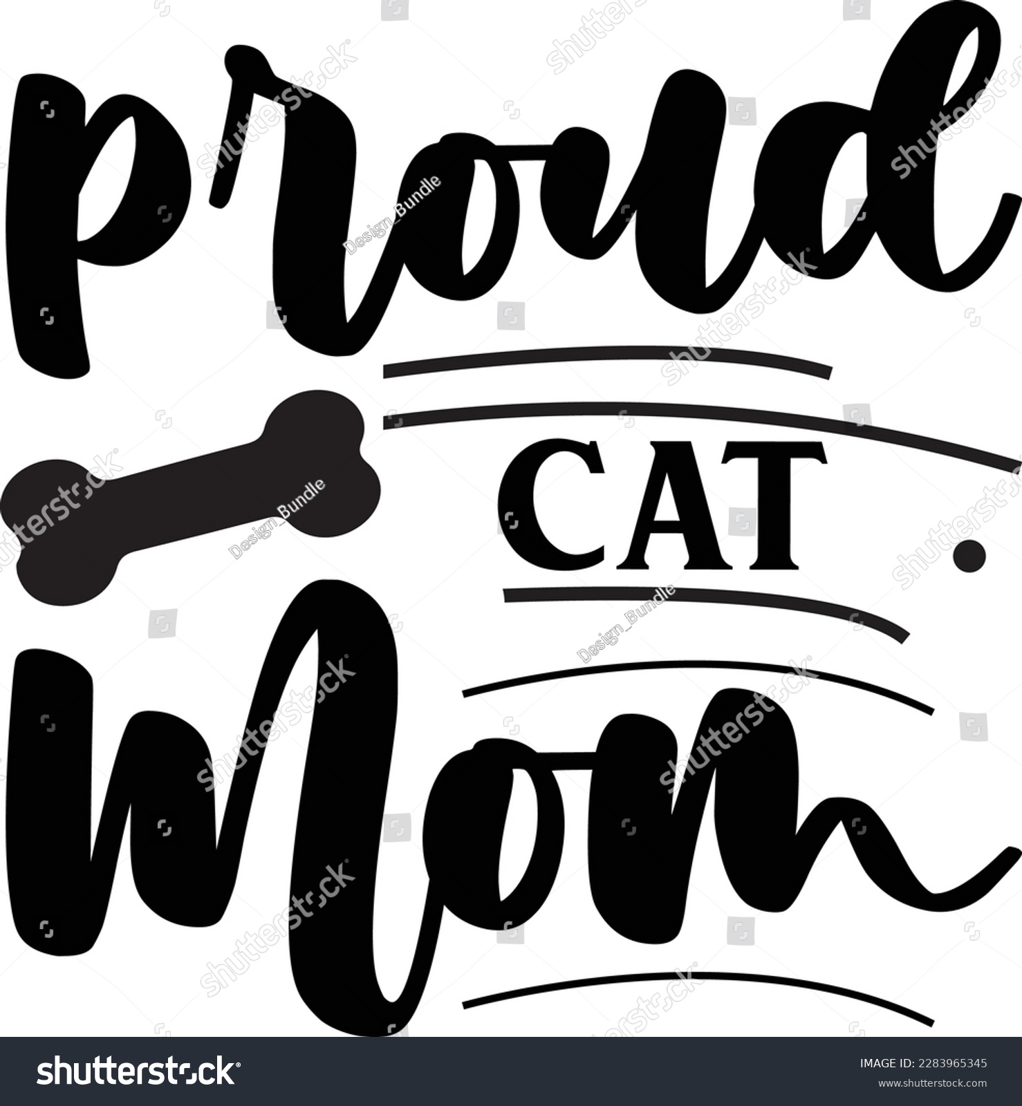 SVG of proud Cat Mom svg ,cat svg Design, cat t-shirt design svg