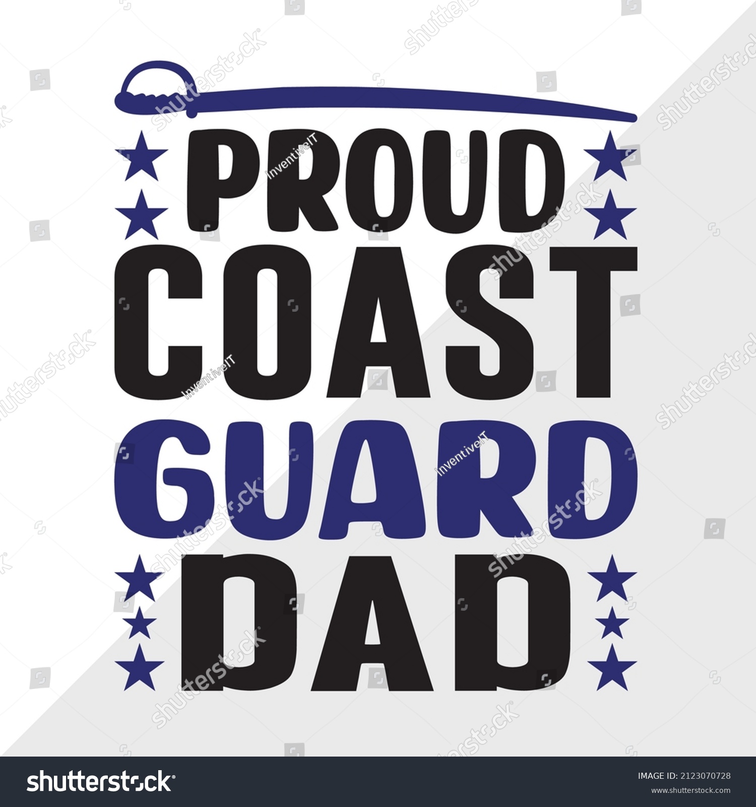 SVG of Proud Coast Guard Dad Printable Vector Illustration svg