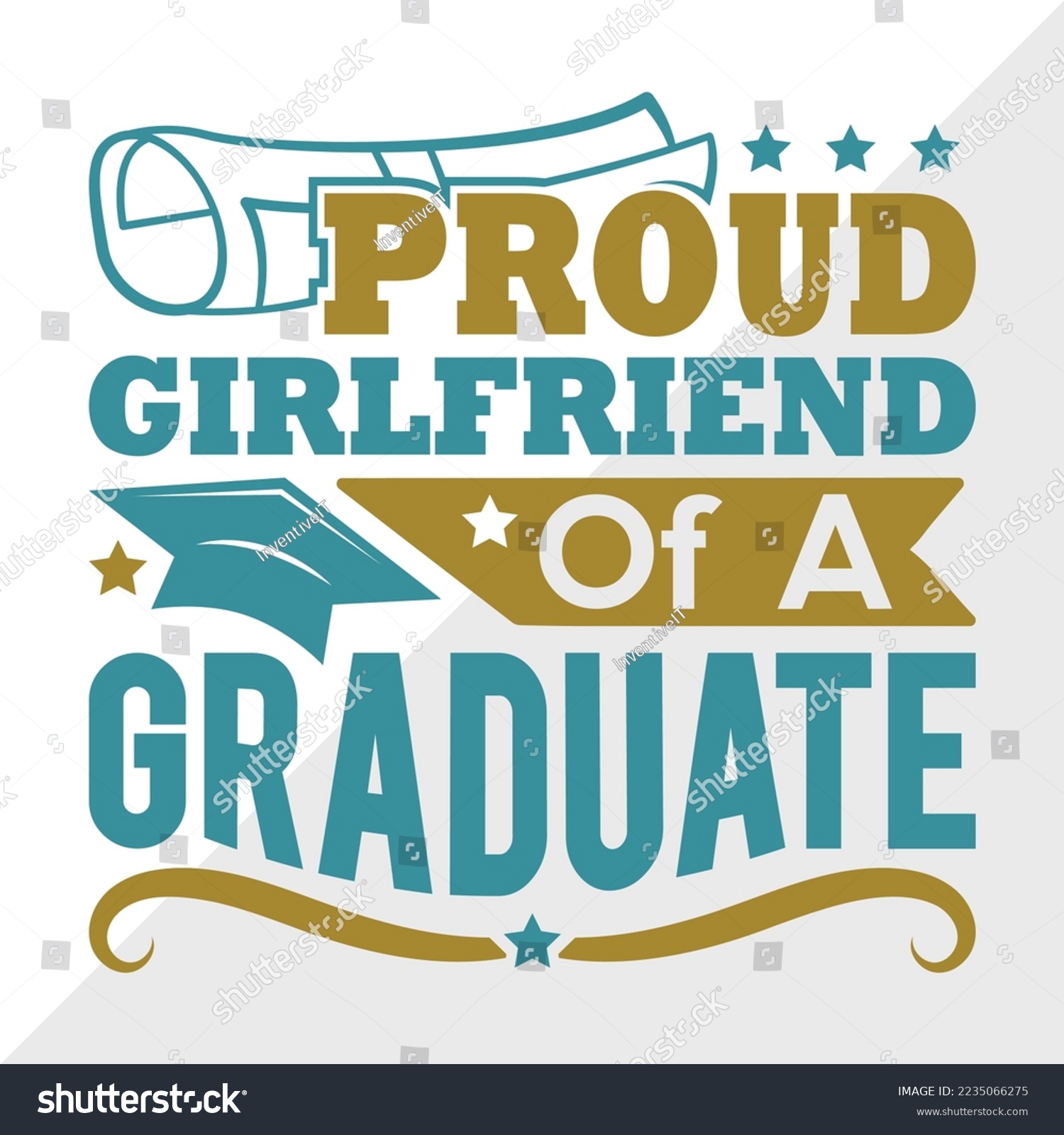 SVG of Proud Girlfriend Of A 2022 Graduate Svg Printable Vector Illustration svg
