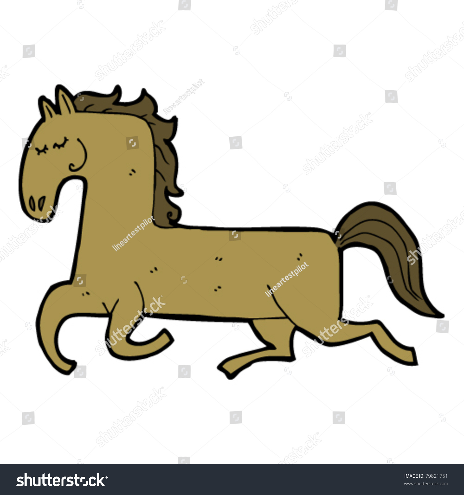 Proud Horse Cartoon Stock Vector Illustration 79821751 : Shutterstock