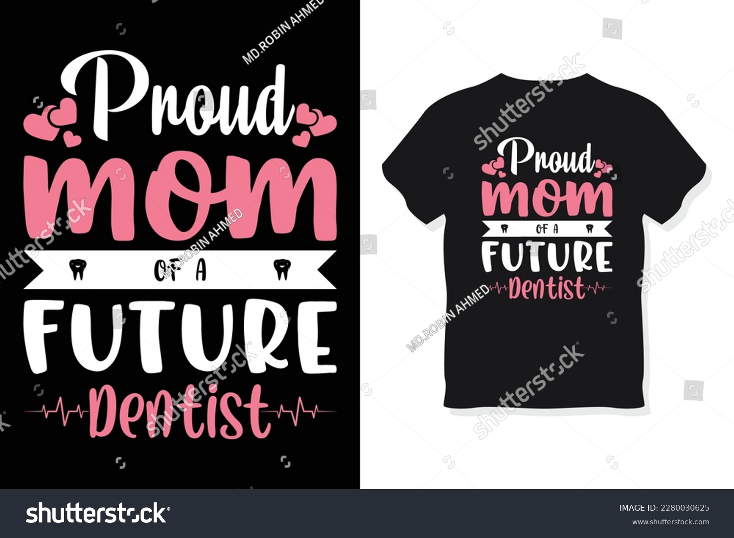 SVG of Proud mom of a future dentist typography mothers day or Mom t shirt design svg