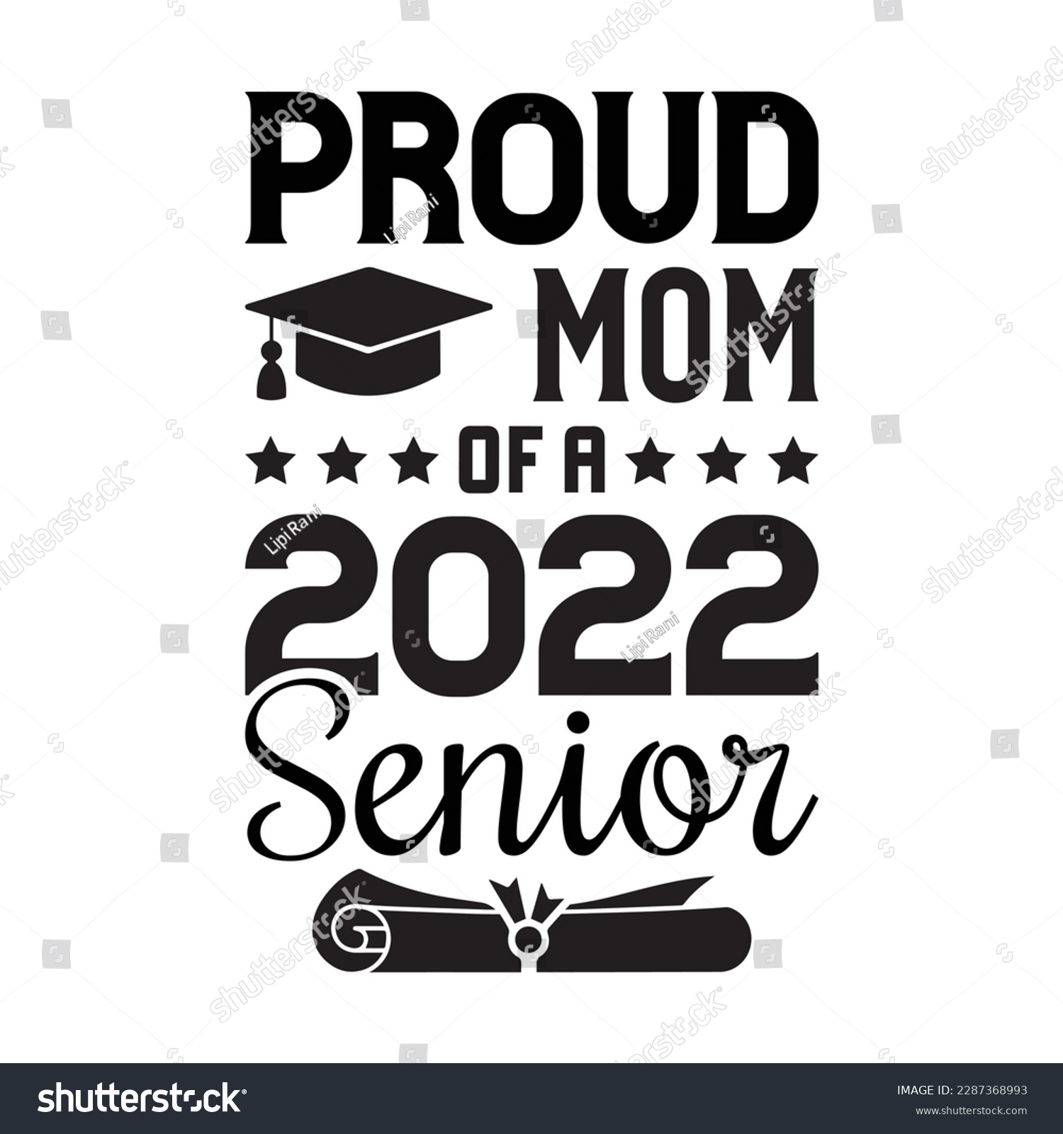 SVG of Proud Mom Of A  2022 Senior svg