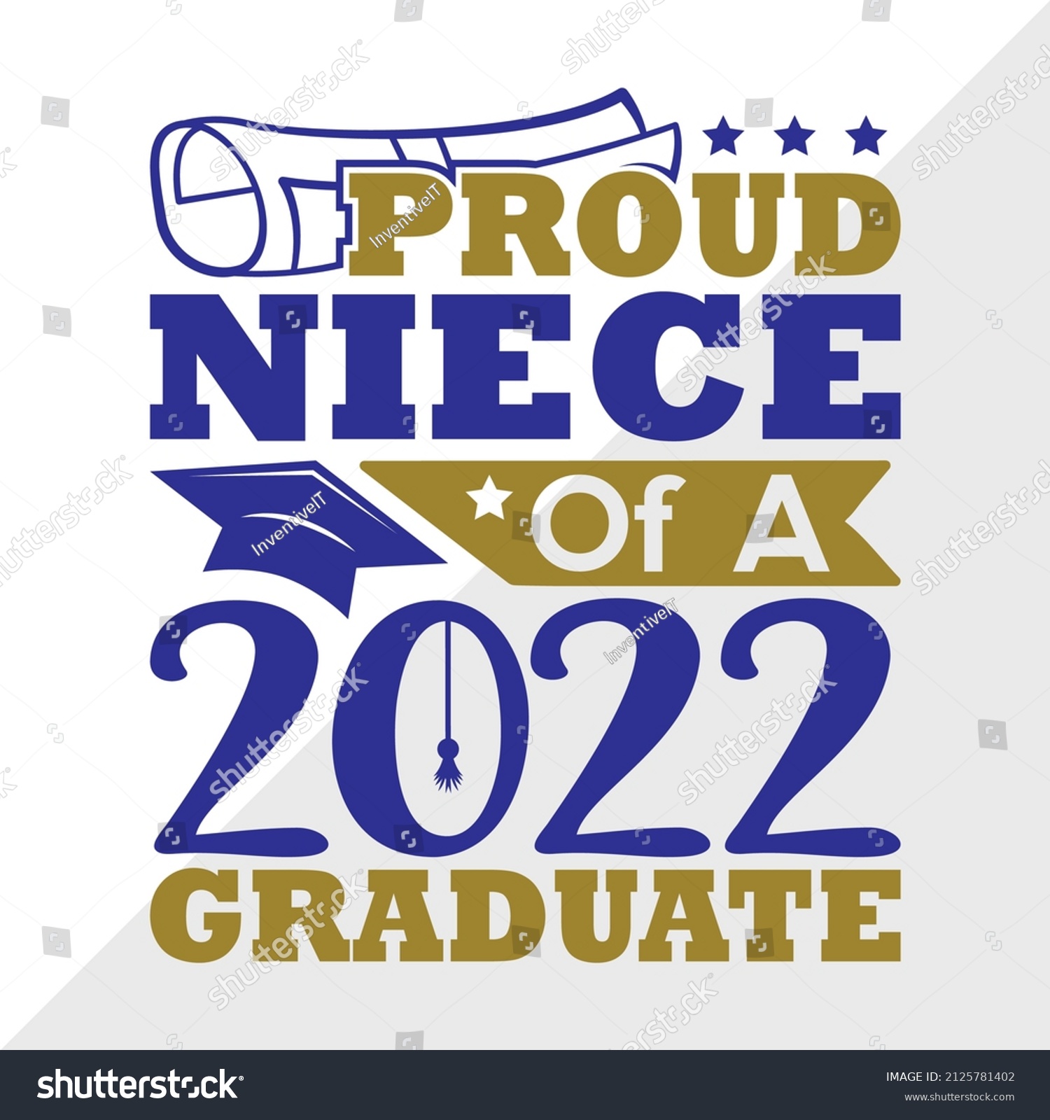 SVG of Proud Niece Of A 2022 Graduate printable vector illustration svg
