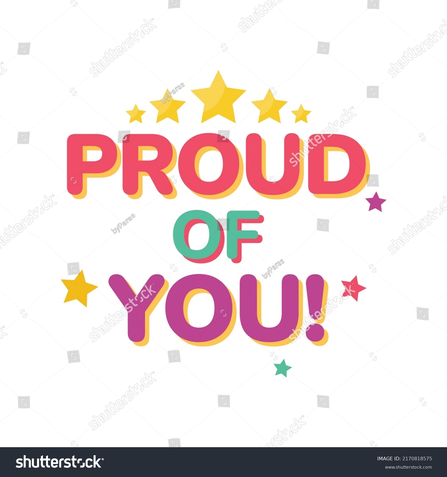 Proud You Sticker Proud You Vector Stock Vector (Royalty Free ...