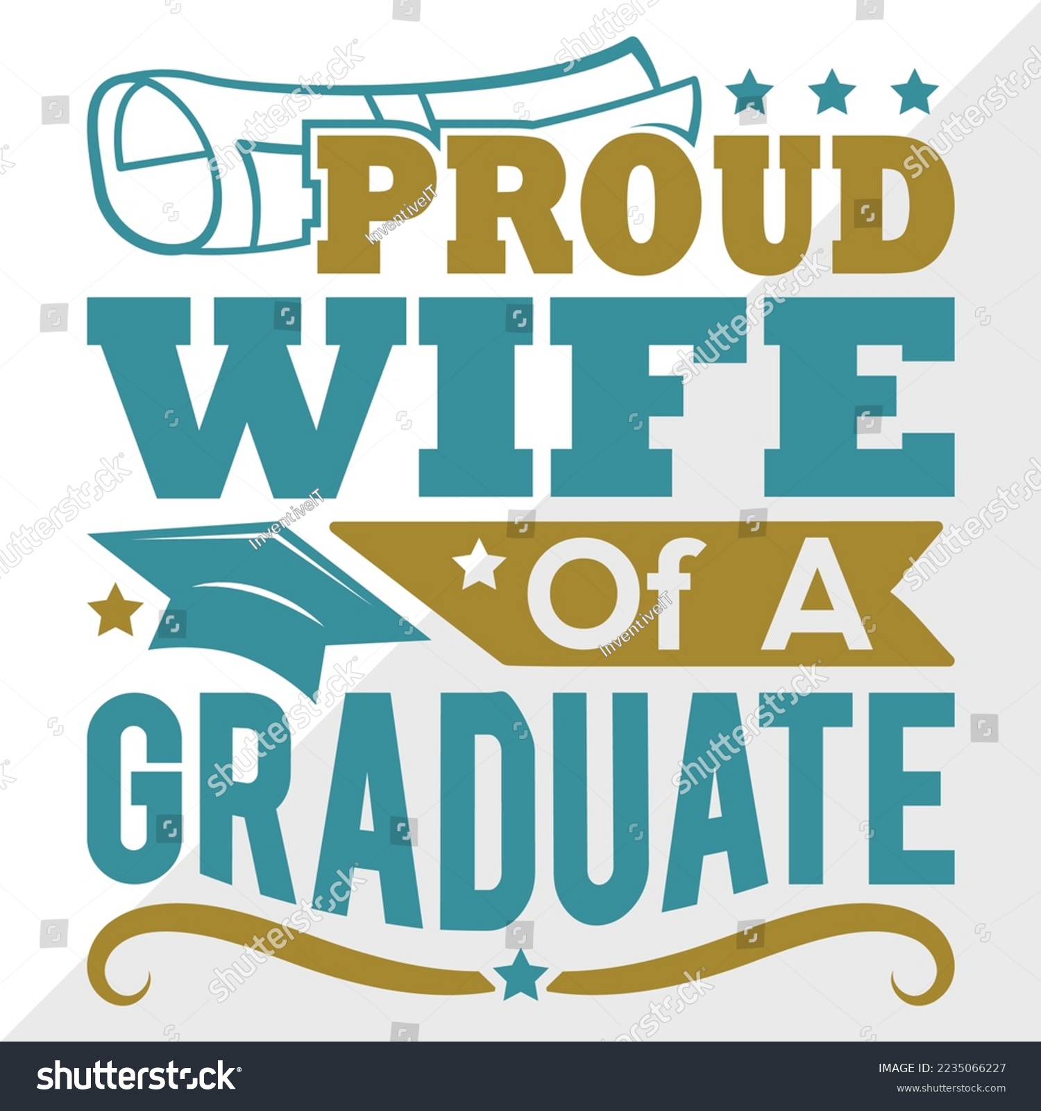 SVG of Proud Wife Of A 2022 Graduate Svg Printable Vector Illustration  svg