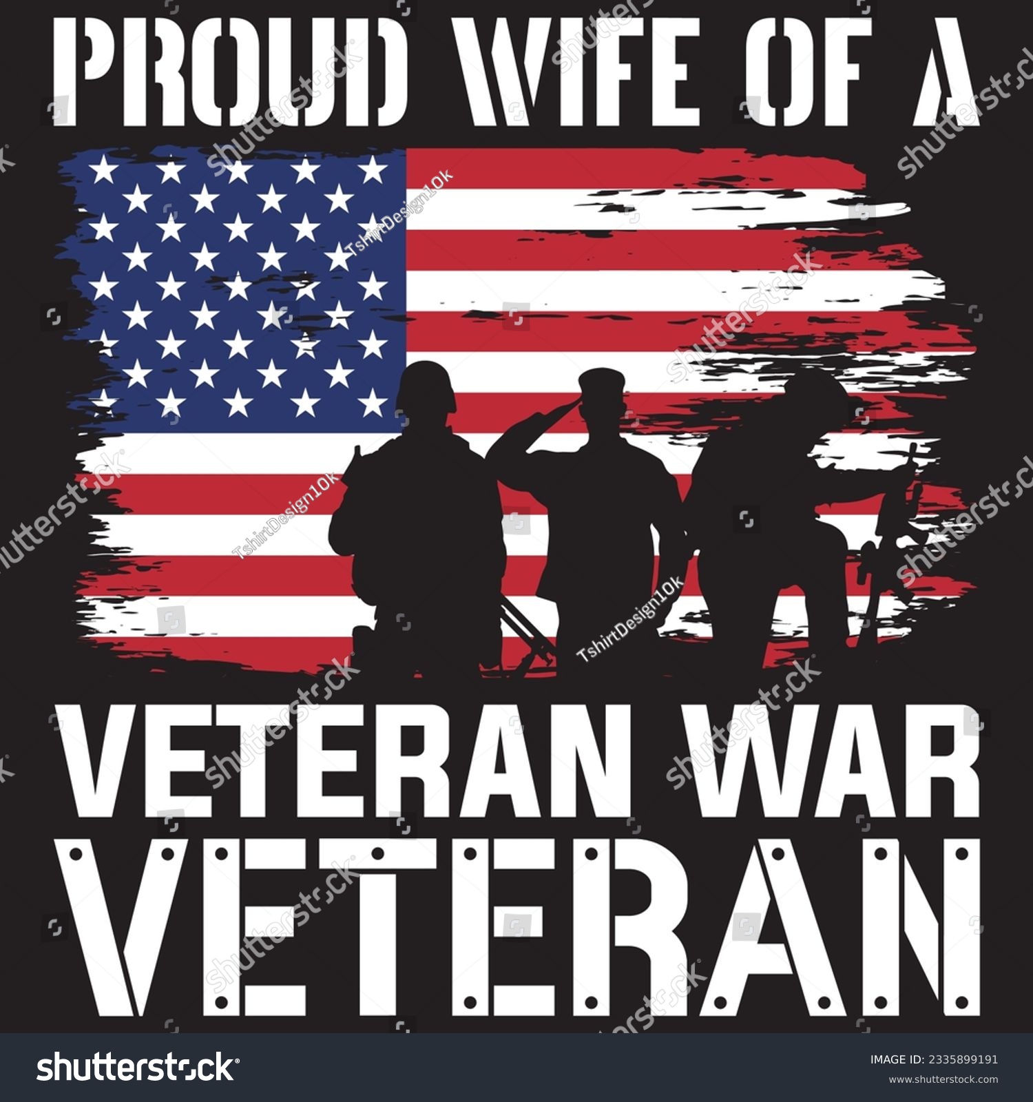 SVG of Proud wife of a veteran war army svg