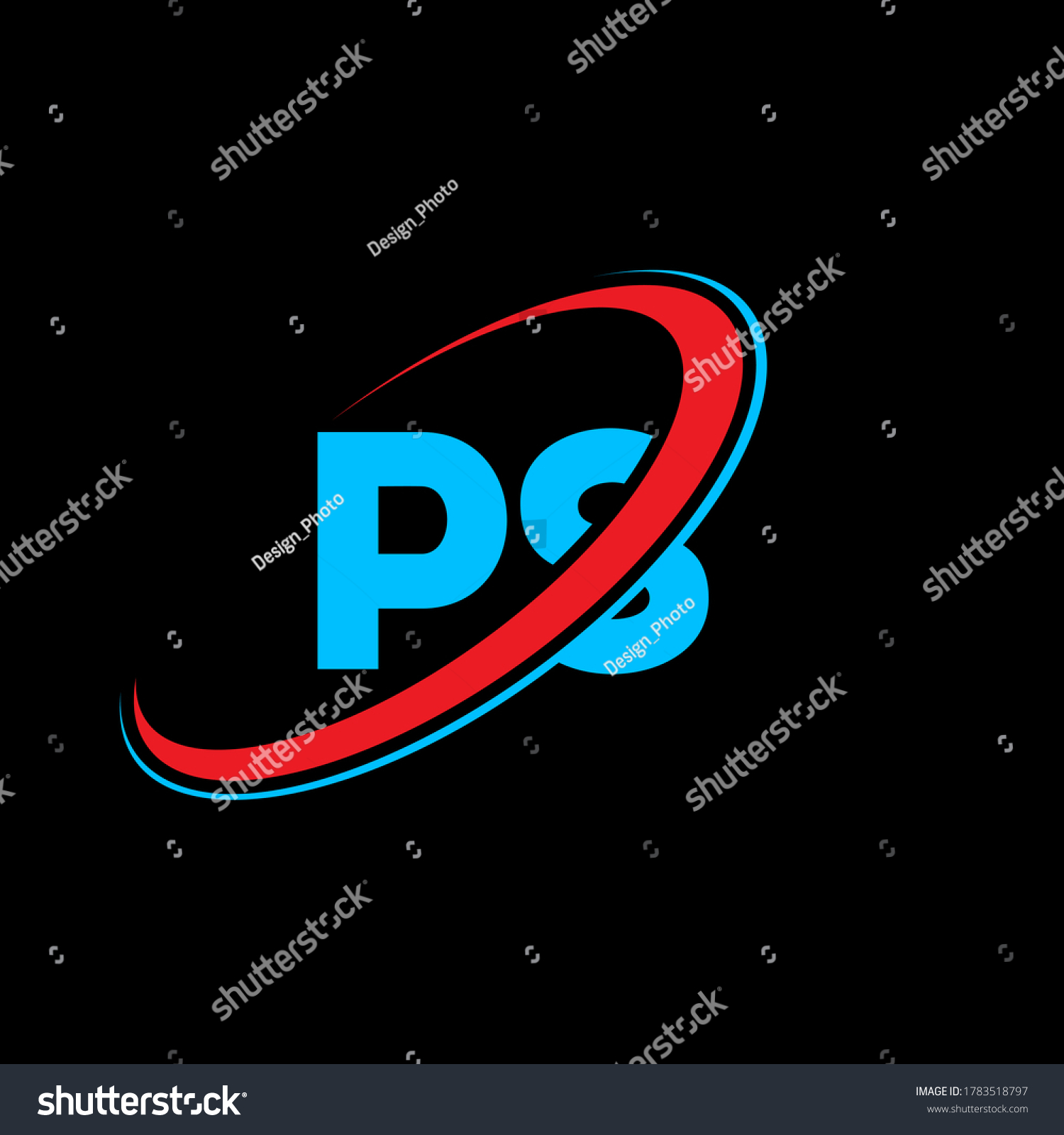 Ps P S Letter Logo Design Stock Vector (Royalty Free) 1783518797