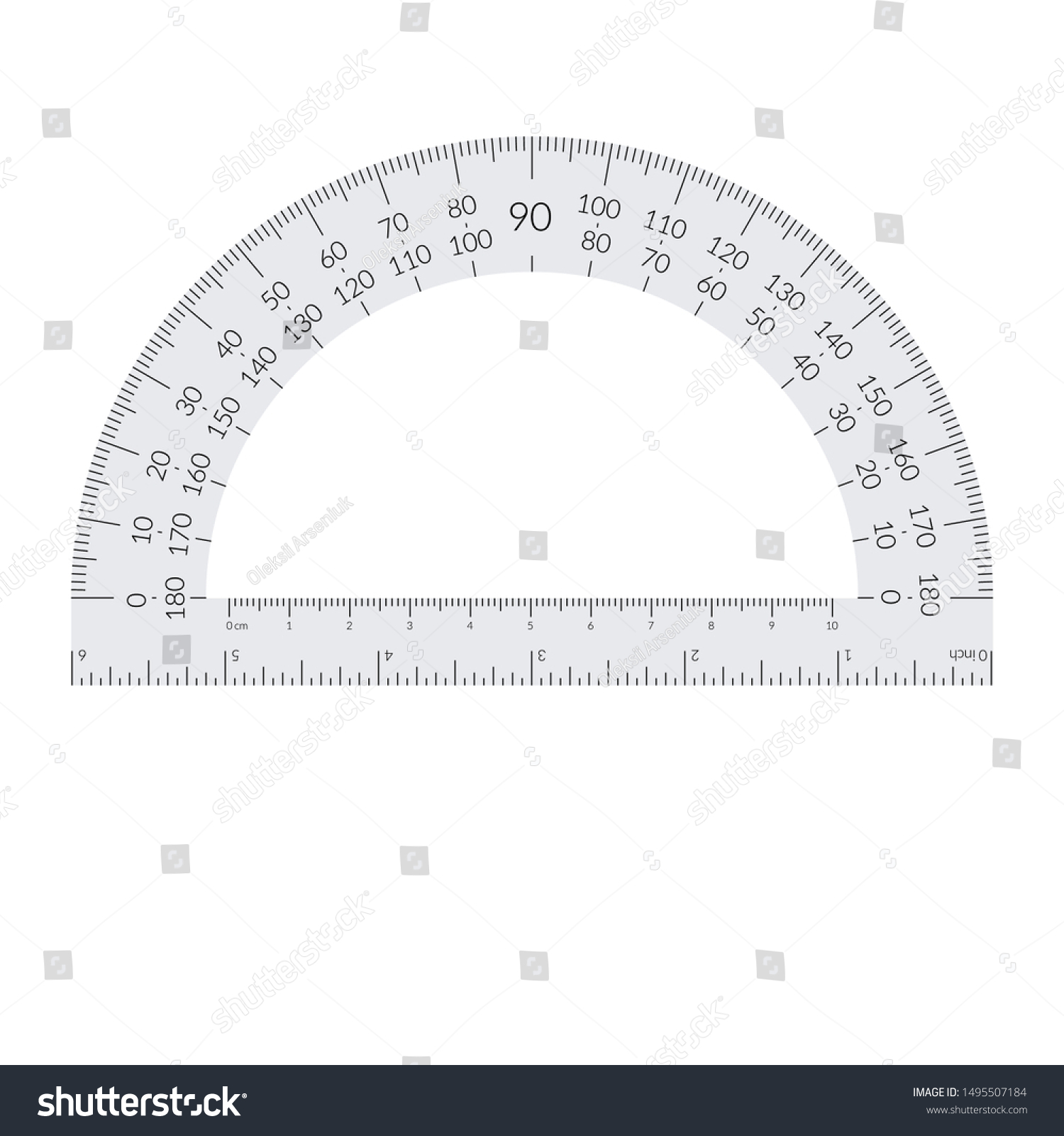 psper circular protractor ruler metric imperial stock vector royalty free 1495507184 shutterstock