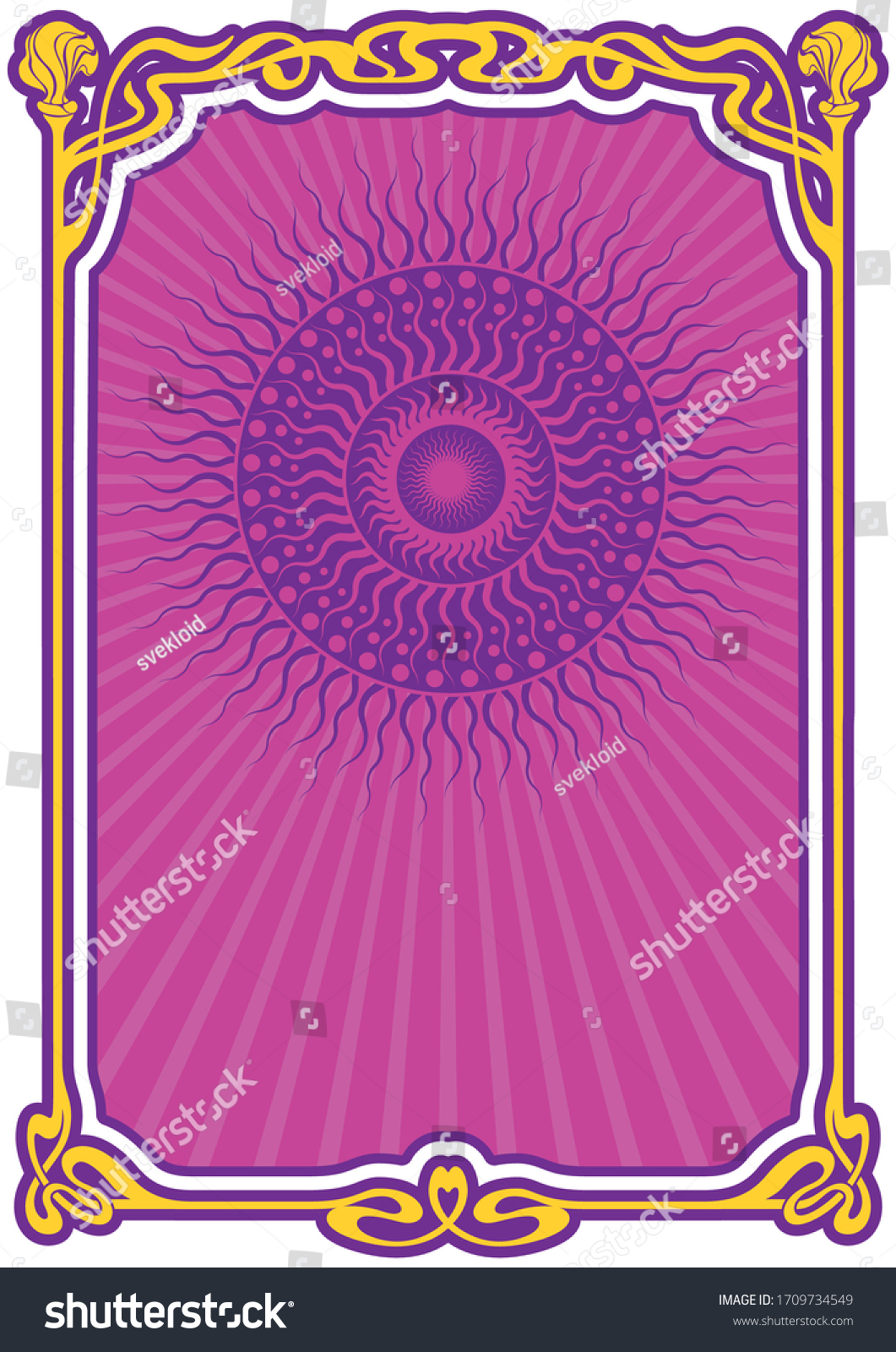 Psychedelic Art Poster Template Art Nouveau Stock Vector (Royalty Free ...